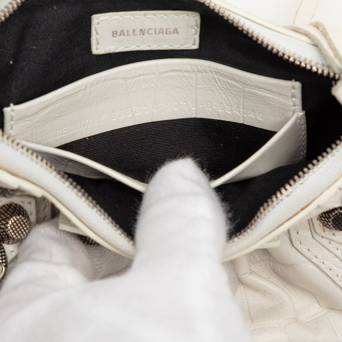 Balenciaga Mini Embossed Leather Motocross Le Cagole