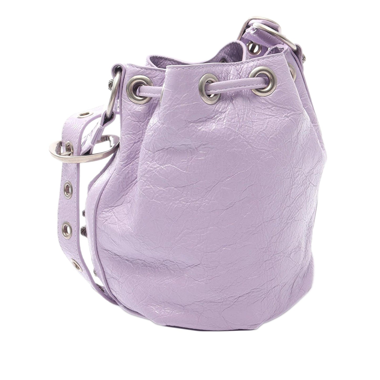 Balenciaga Lambskin Le Cagole Bucket Bag XS