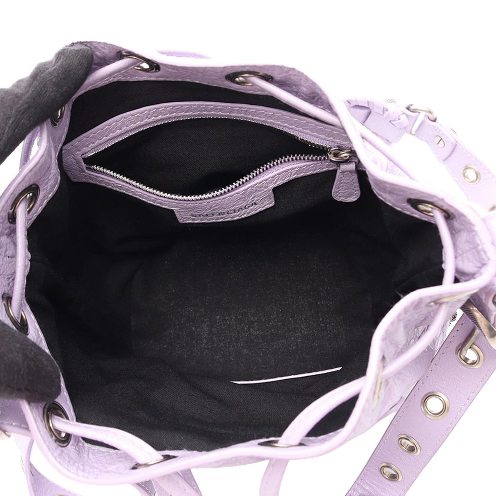 Balenciaga Lambskin Le Cagole Bucket Bag XS