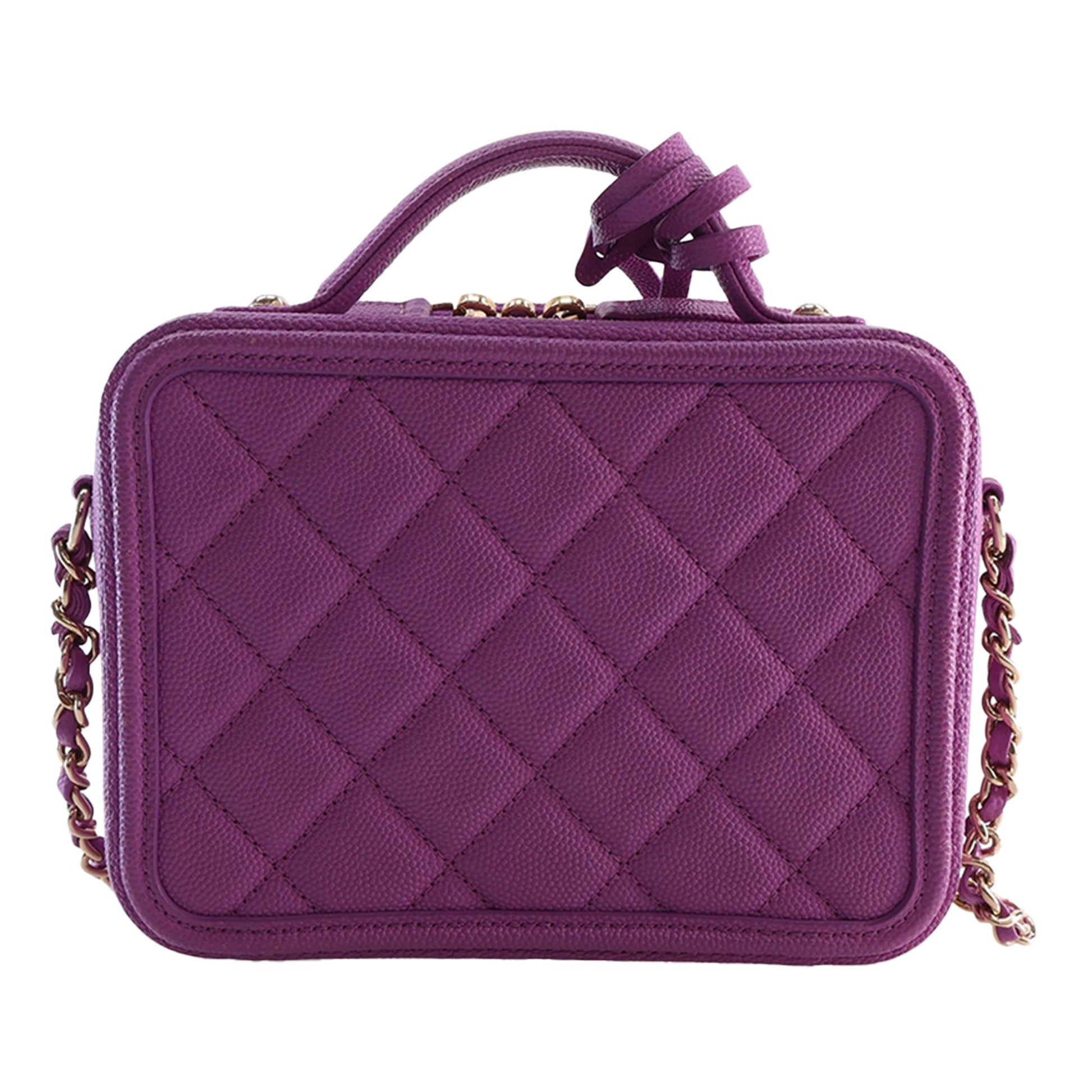 Chanel Small Caviar CC Filigree Vanity Case