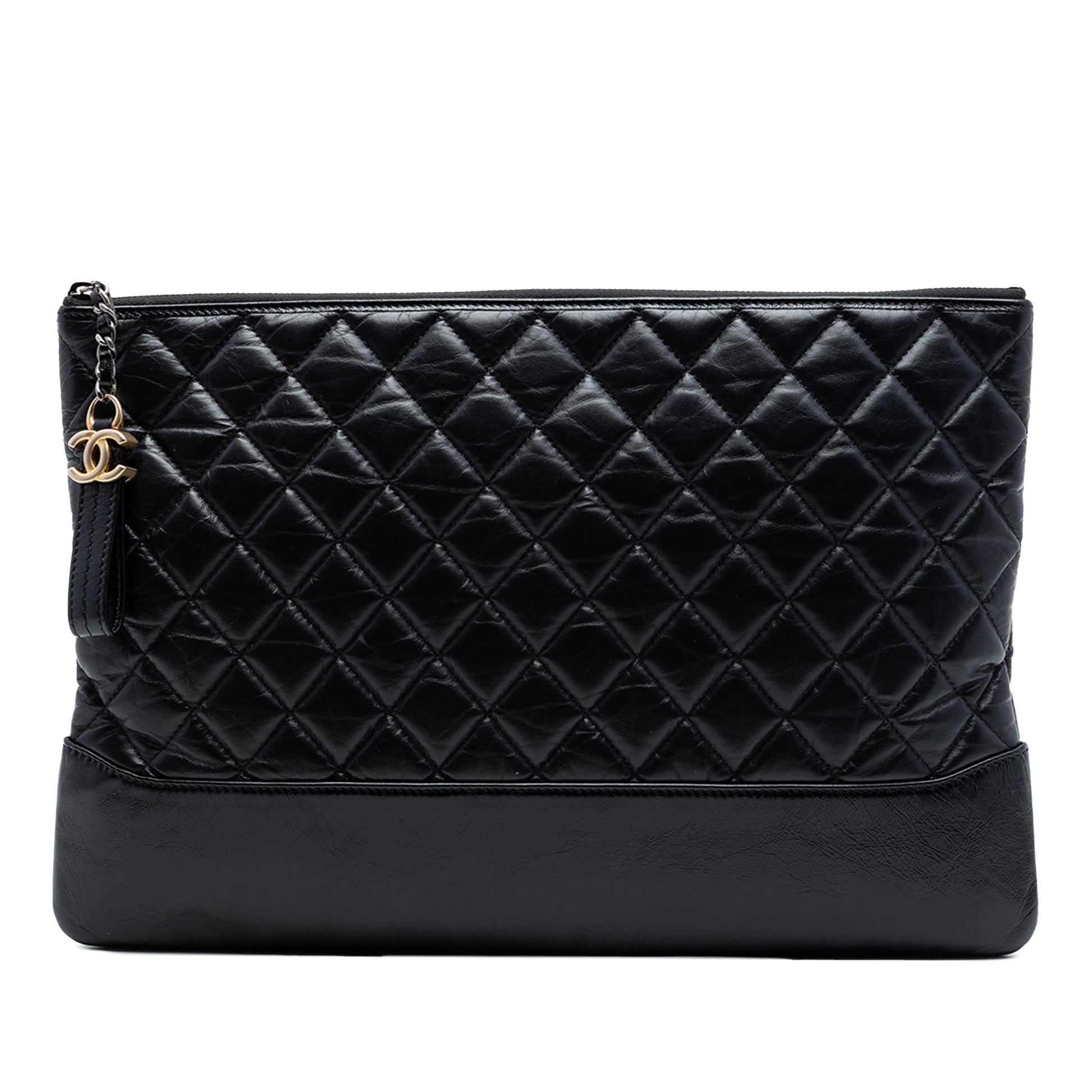 Chanel Large Aged Calfskin Gabrielle O Case Clutch