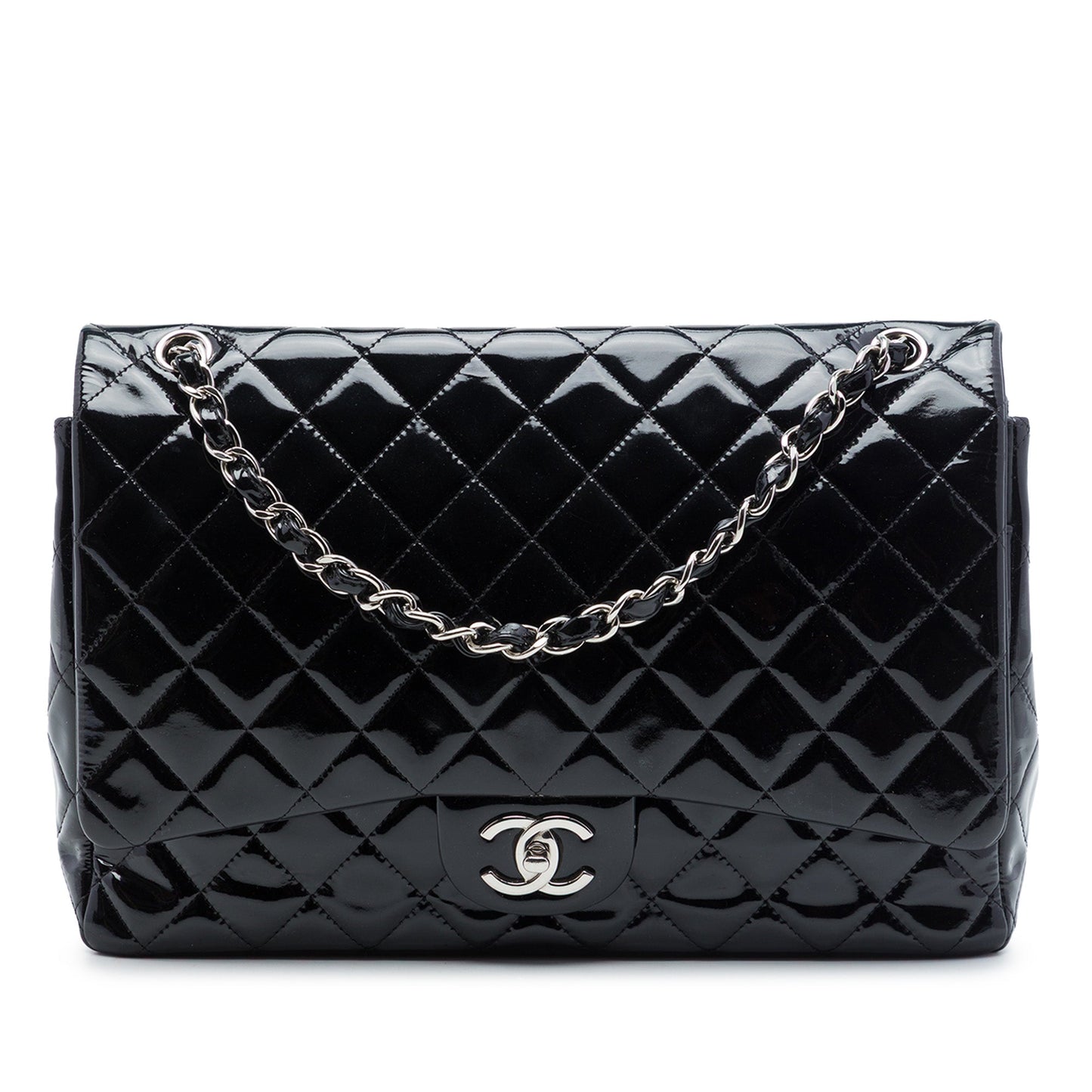 Chanel Maxi Classic Patent Double Flap