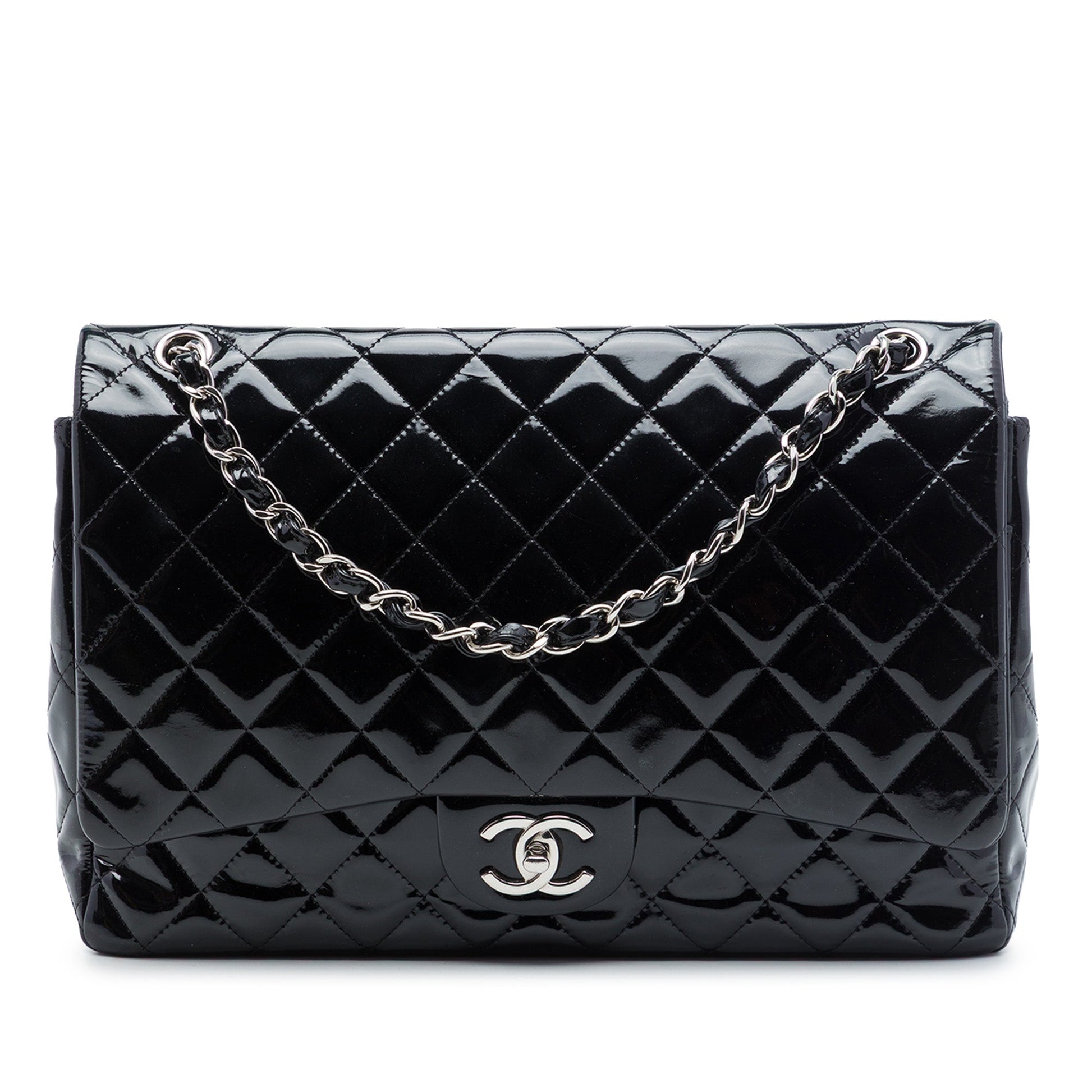 Chanel Maxi Classic Patent Double Flap