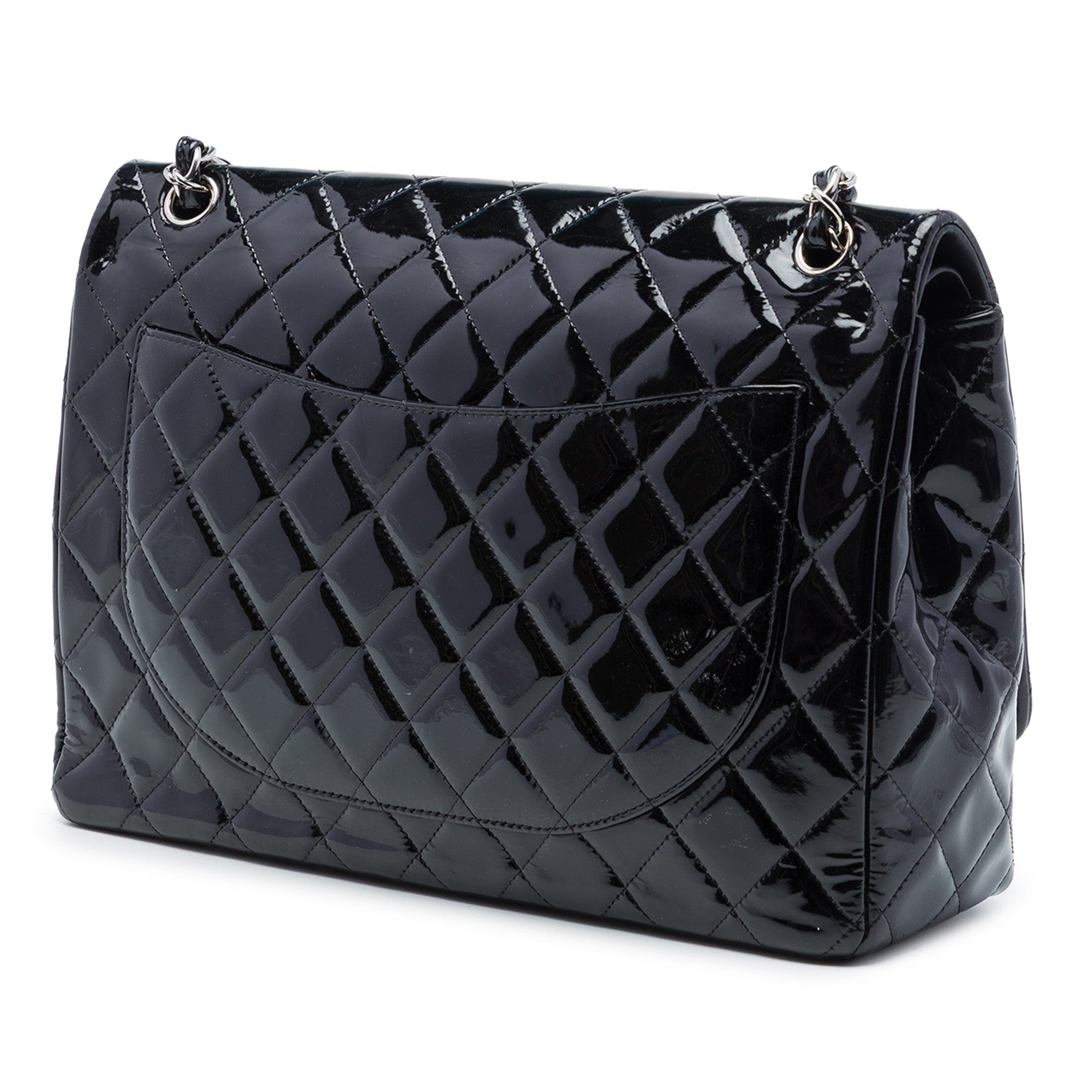 Chanel Maxi Classic Patent Double Flap