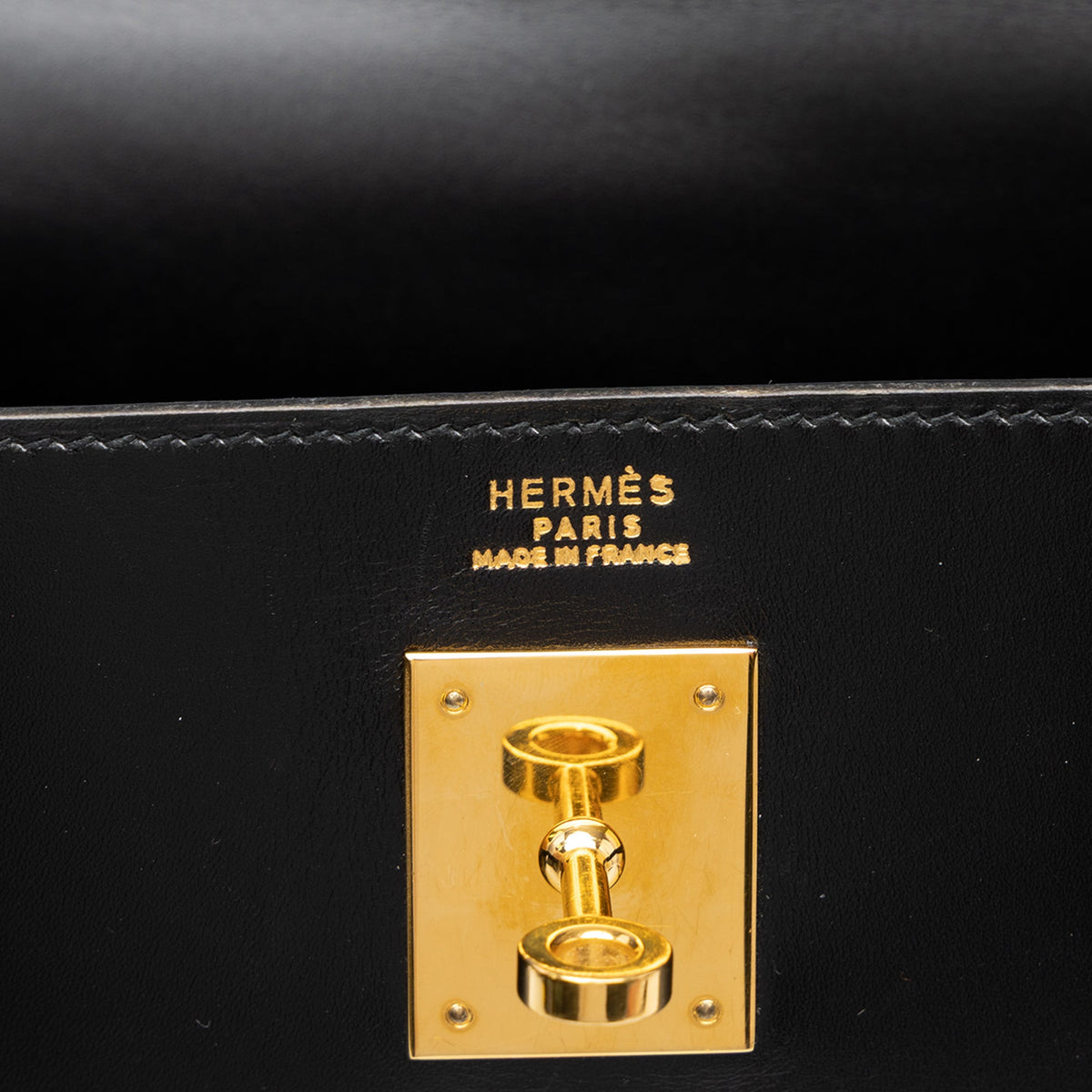 Hermès Box Calf Kelly Sellier 32 — Black