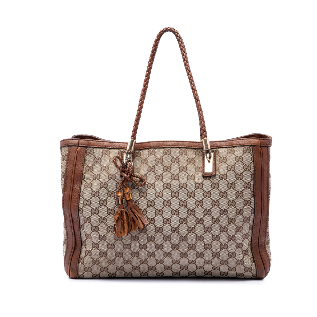Gucci GG Canvas Bella Tote — Beige