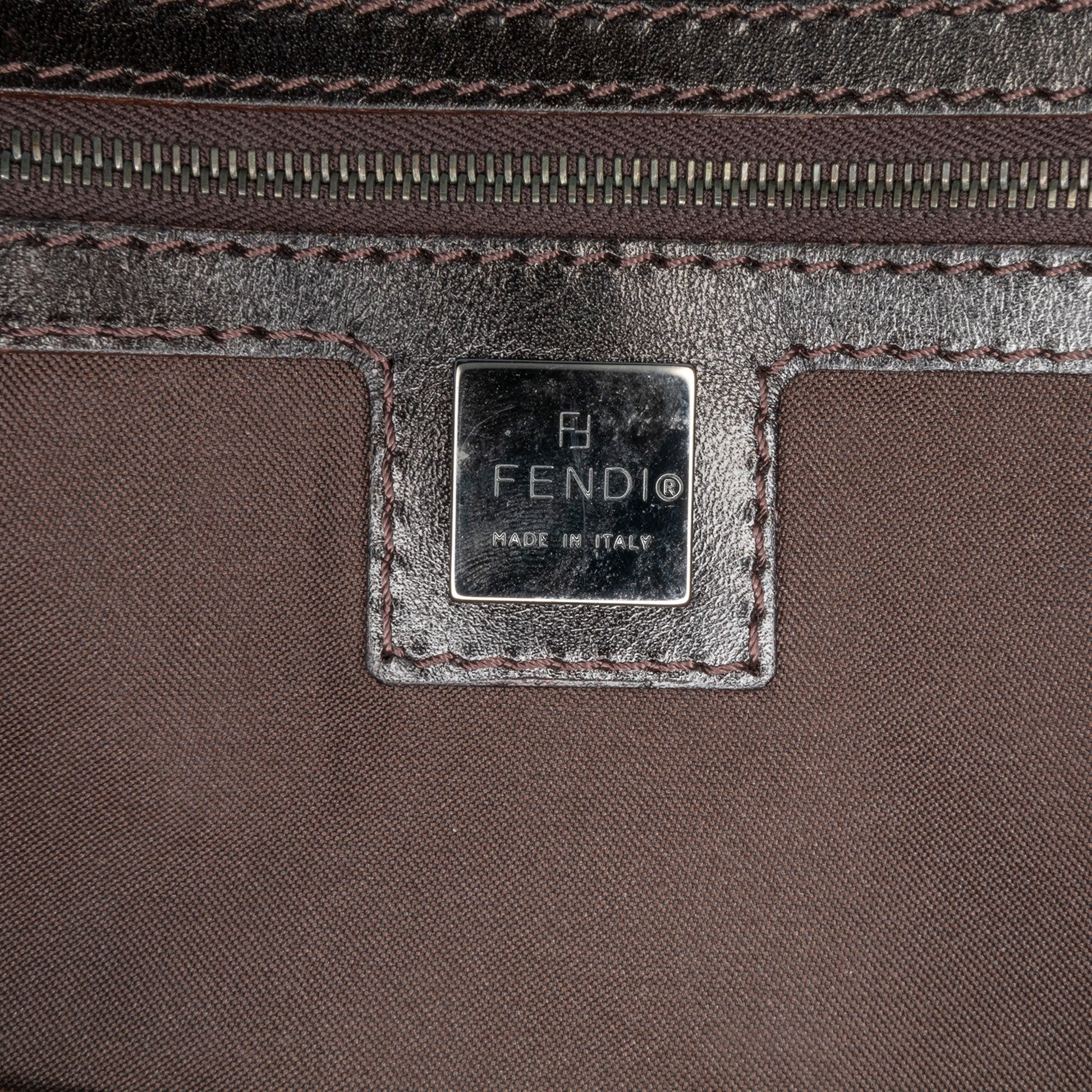 Fendi Zucchino Canvas Handbag