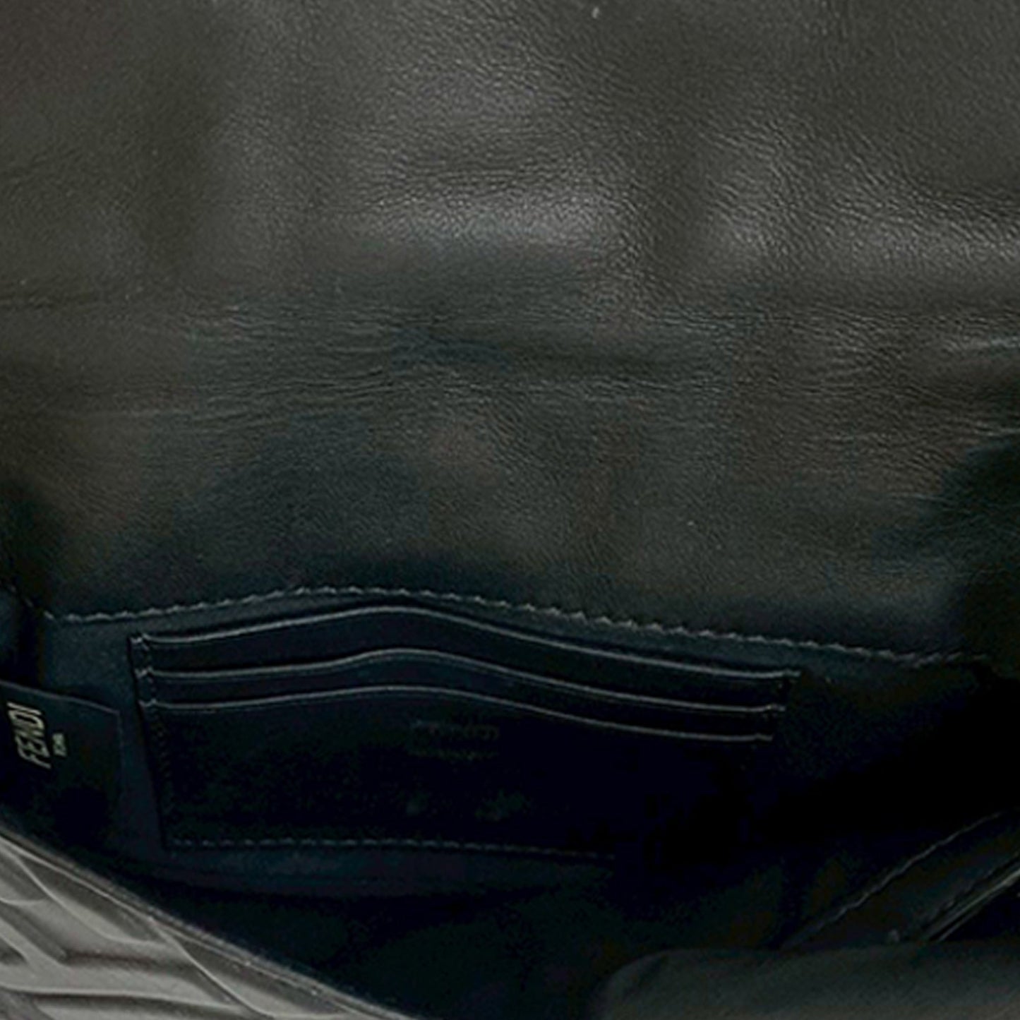 Fendi Mini Zucca Embossed Leather Baguette Satchel