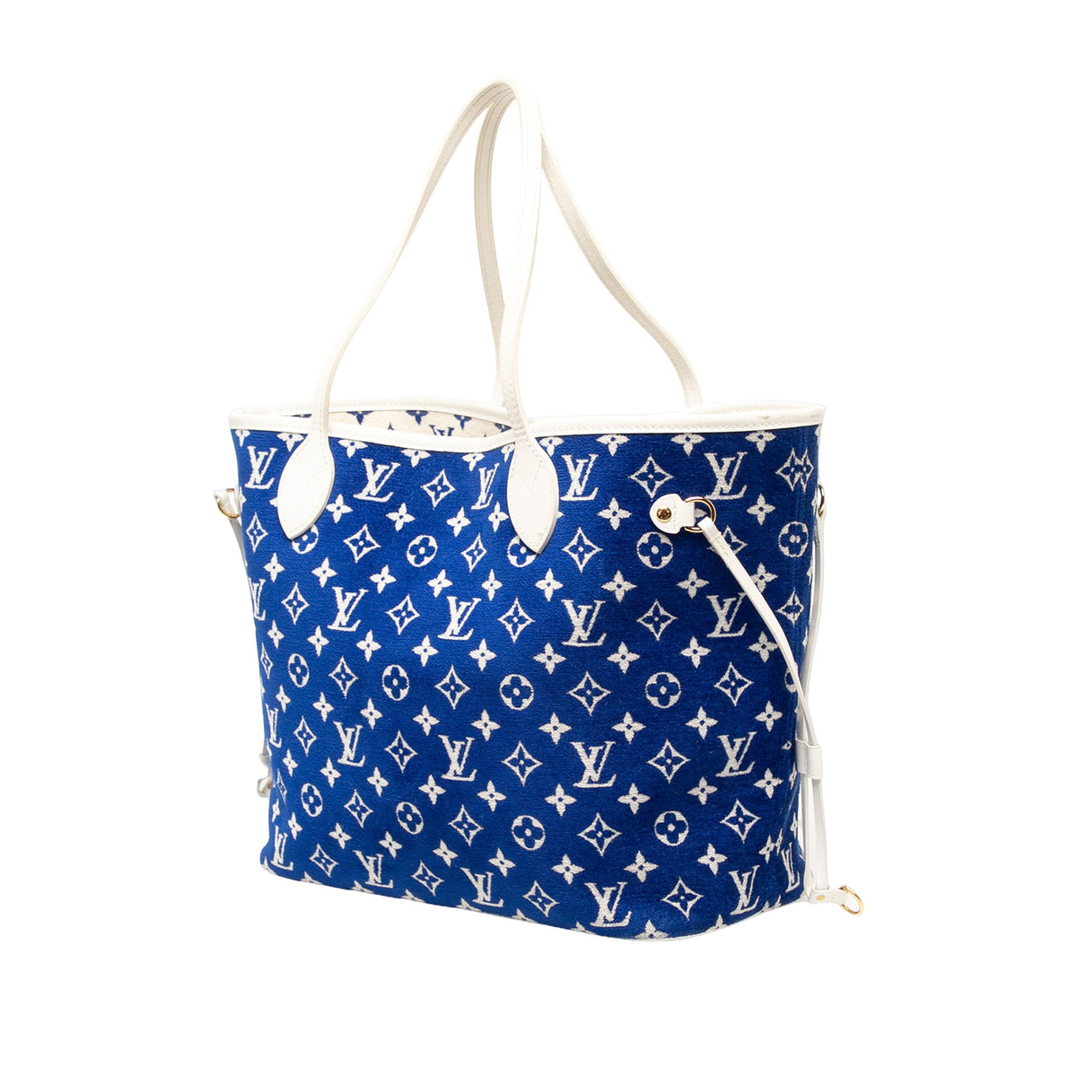 Louis Vuitton LV Match Monogram Jacquard Velvet Neverfull MM — Blue