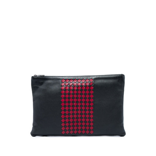 Bottega Veneta Intrecciato Trimmed Bicolor Nappa Clutch