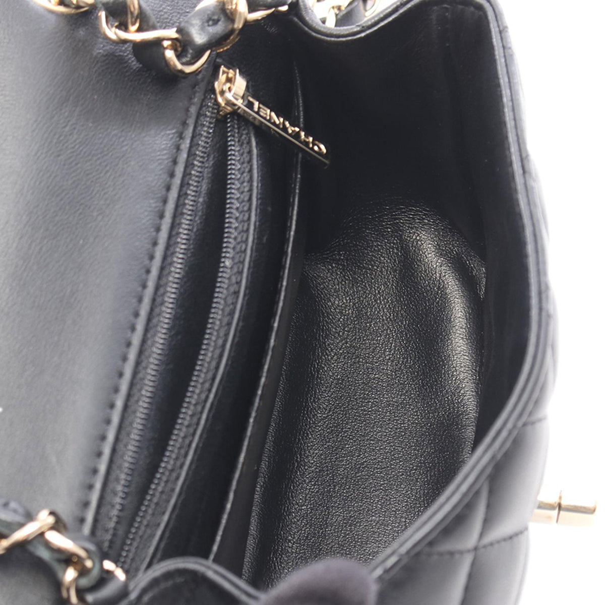 Chanel Mini Square Classic Lambskin Single Flap — Black