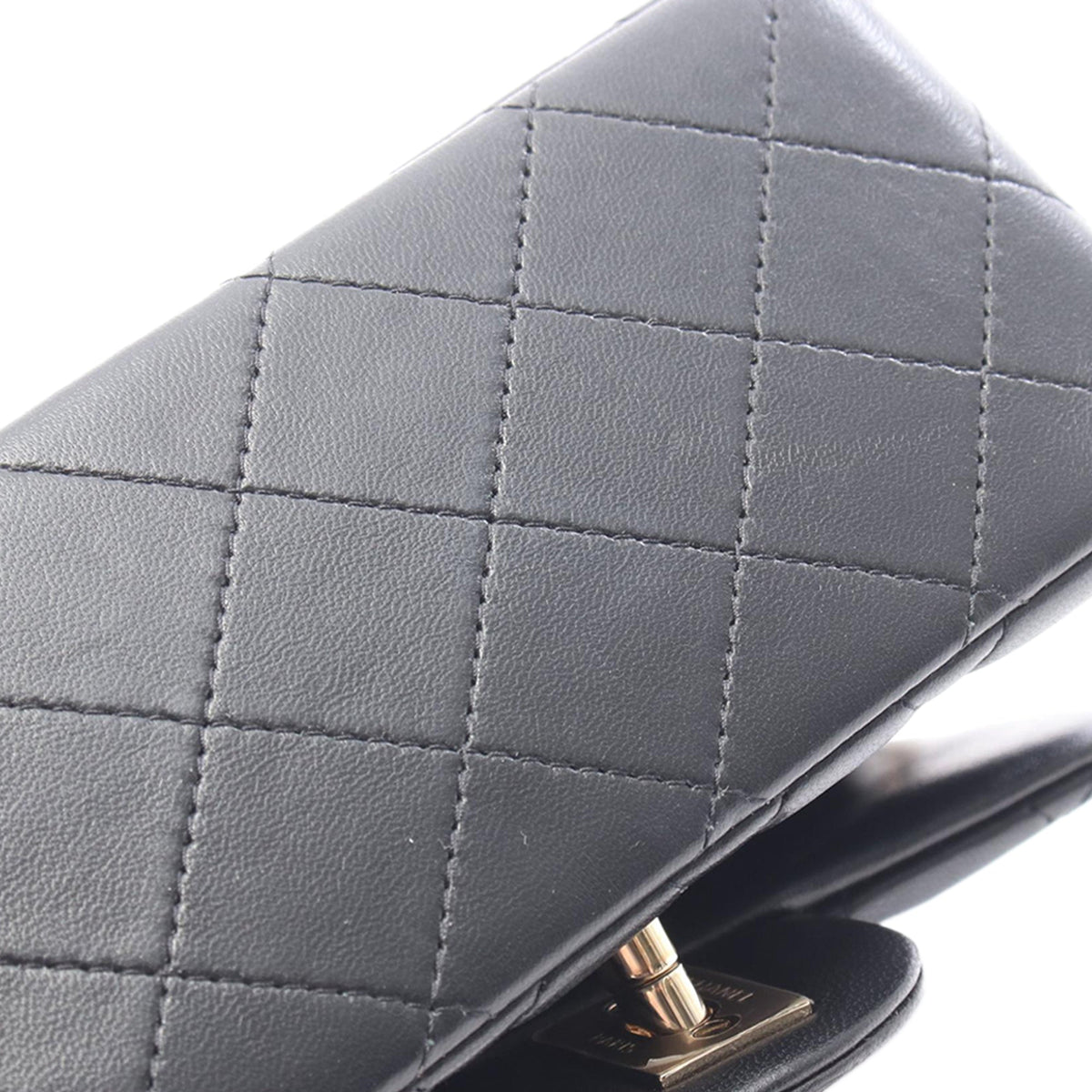 Chanel Mini Square Classic Lambskin Single Flap — Black