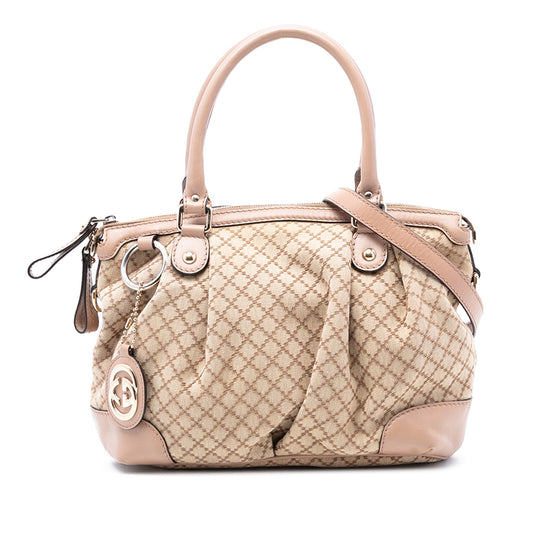 Diamante Canvas Sukey Satchel
