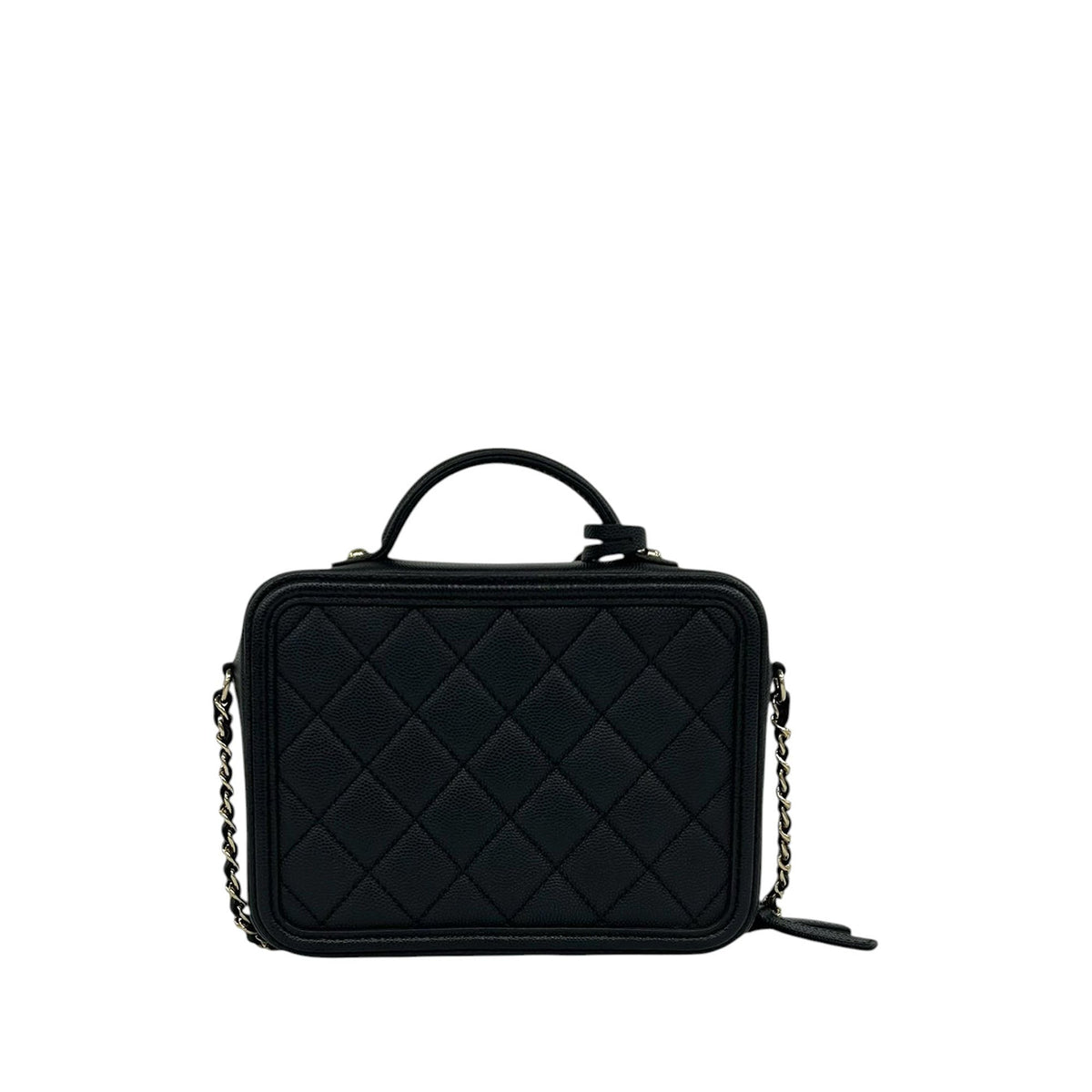 Chanel Small Caviar CC Filigree Vanity Case