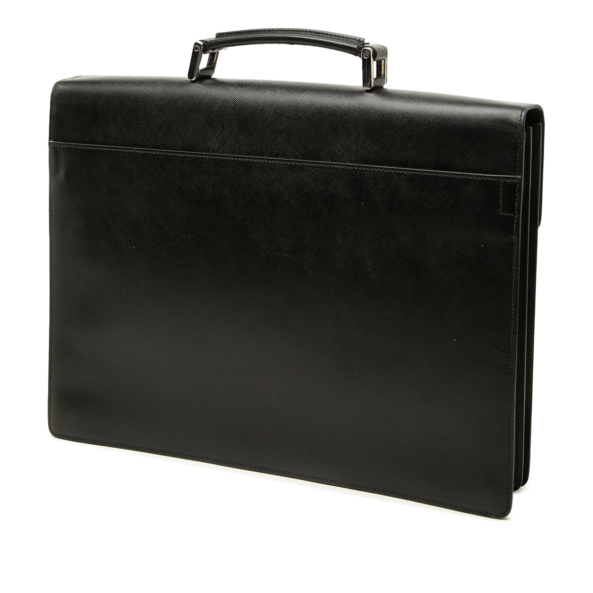 Prada Saffiano Briefcase — Black