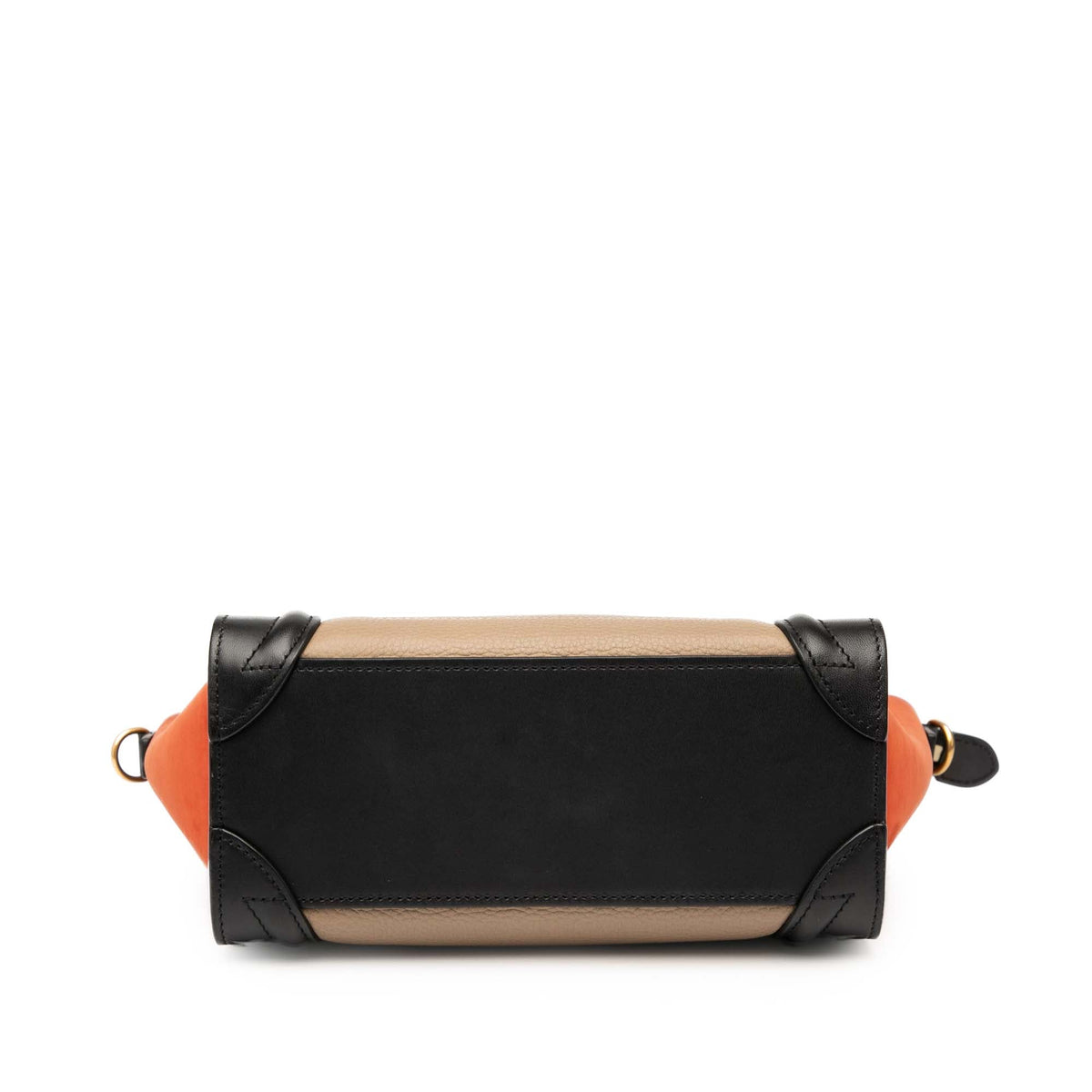 Celine Nano Tricolor Nubuck and Drummed Calfskin Luggage Tote