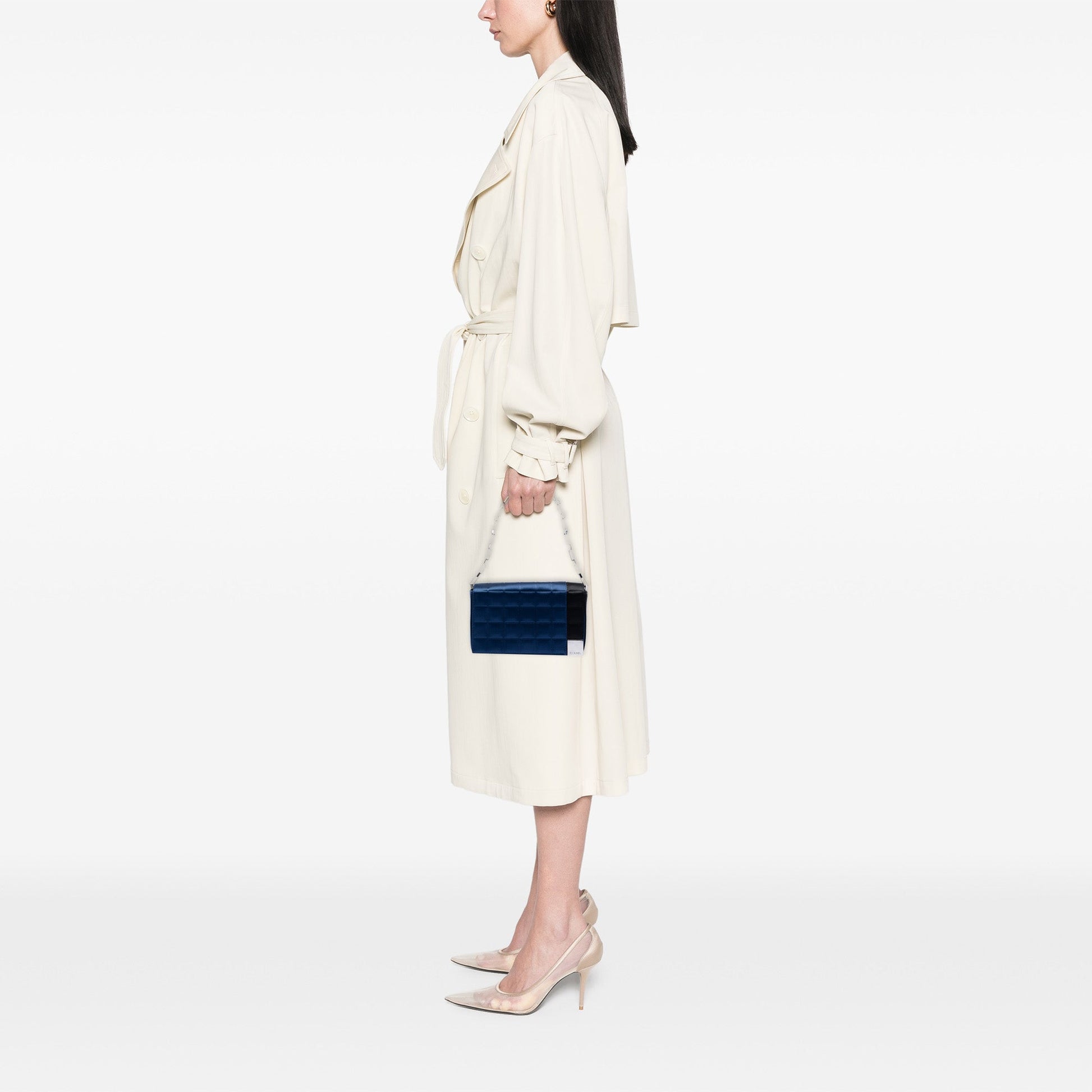 Chanel Mini Chocolate Bar Satin Shoulder Bag