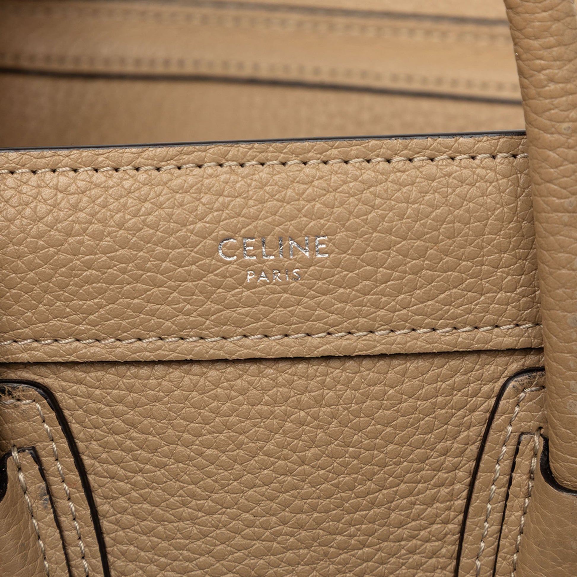 Celine Nano Leather Luggage Tote