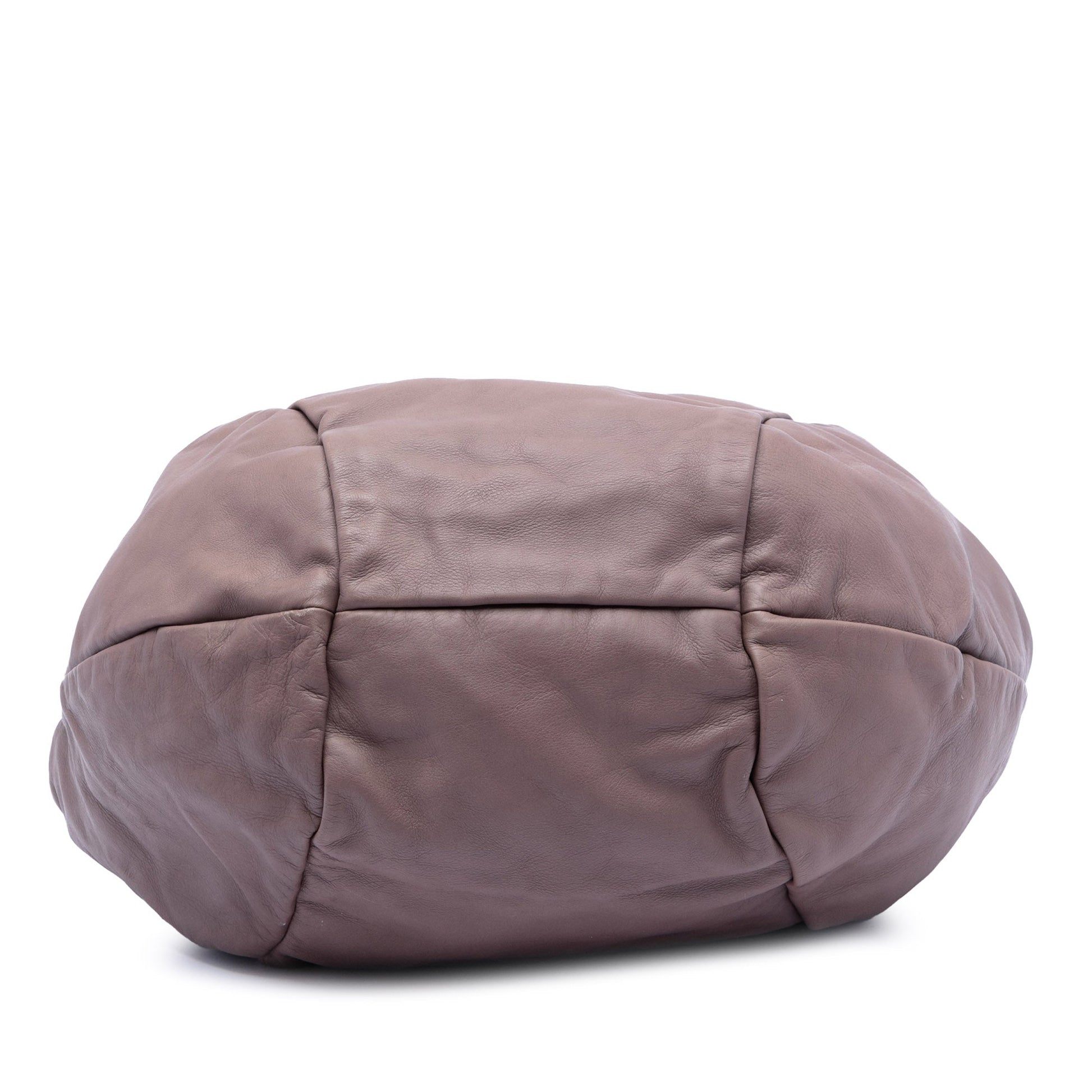Leather Braided Handle Hobo