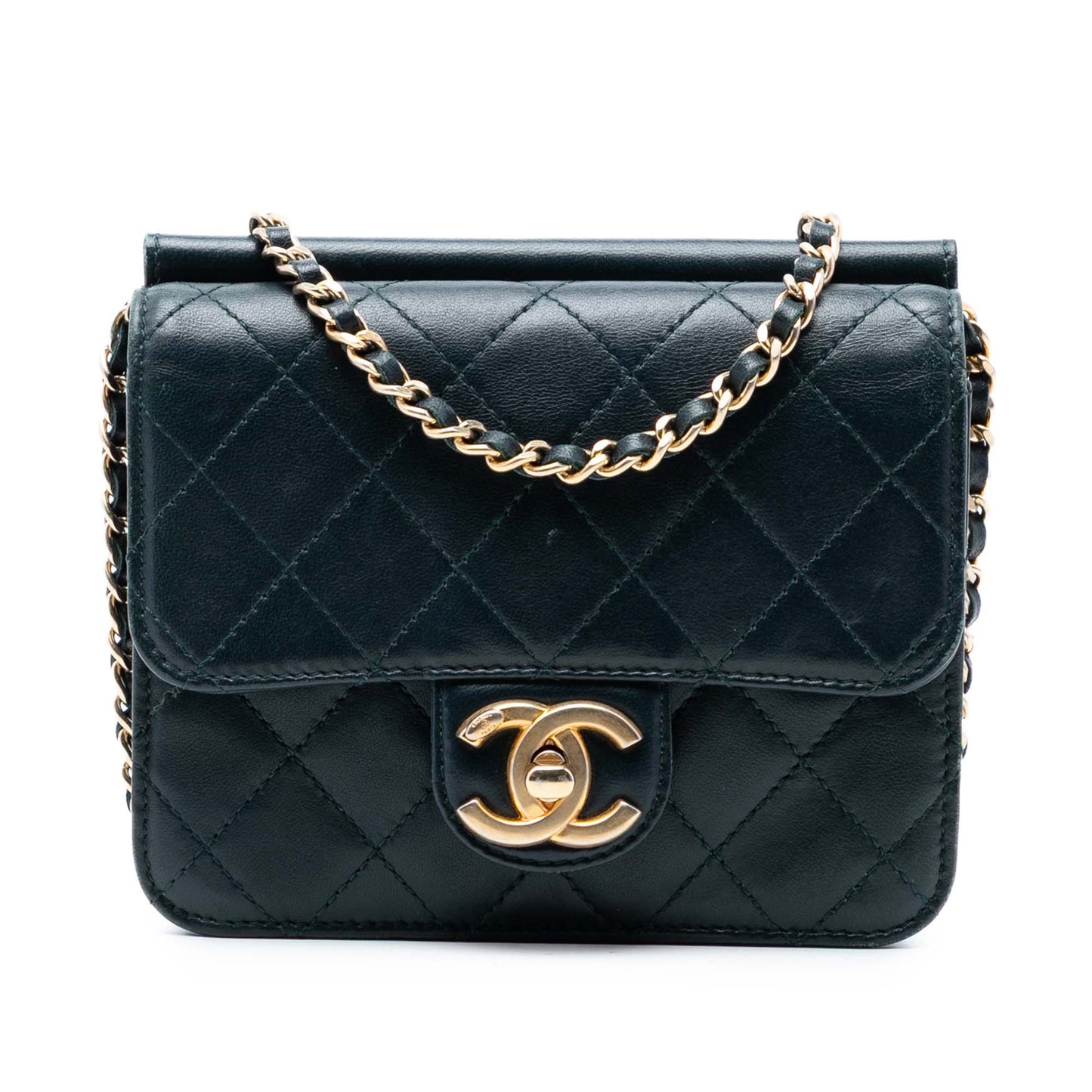 Mini Quilted Lambskin Crossing Times Flap
