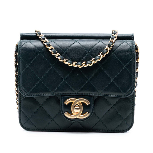 Mini Quilted Lambskin Crossing Times Flap