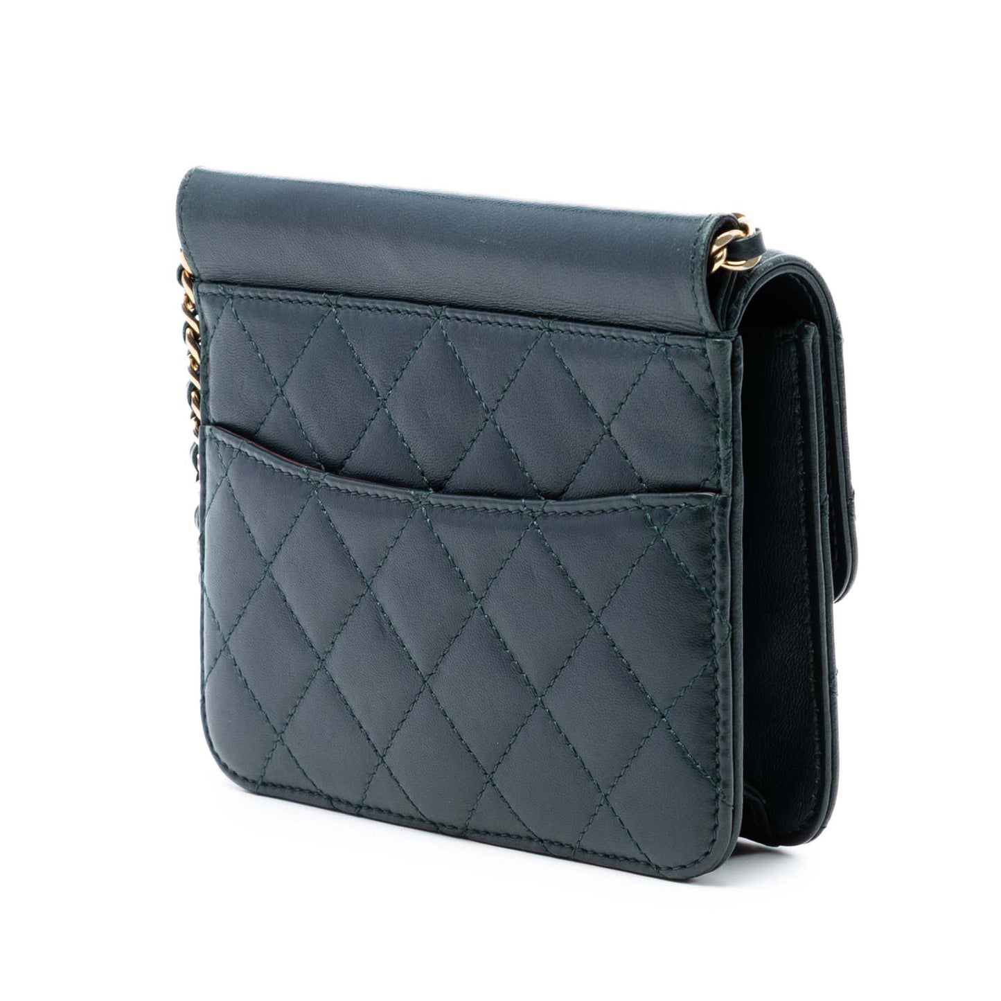 Mini Quilted Lambskin Crossing Times Flap