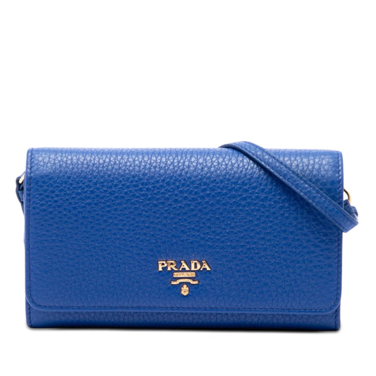 Prada Vitello Daino Wallet on Strap