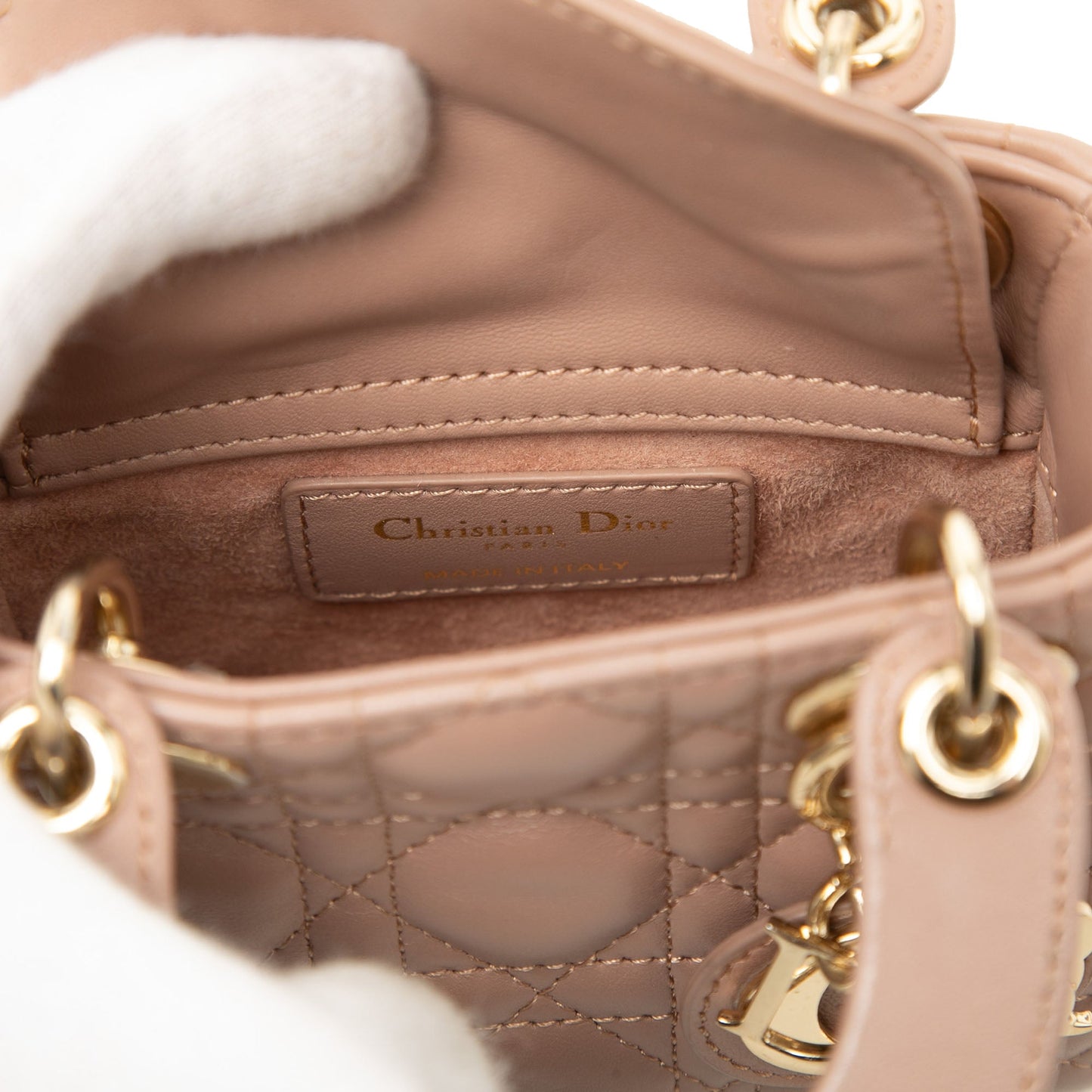 Dior Mini Lambskin Cannage Lady Dior