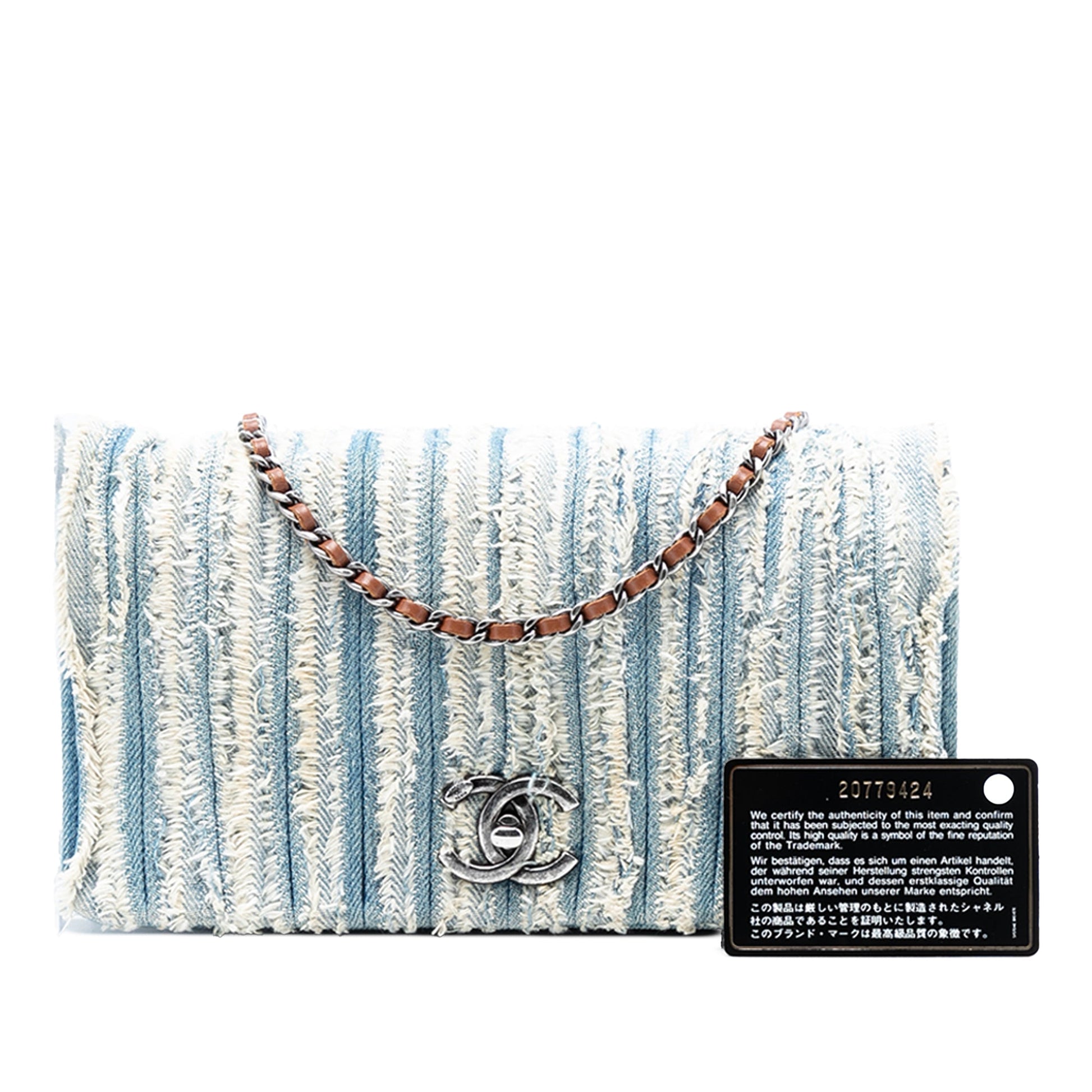 CC Denim Fringe Single Flap