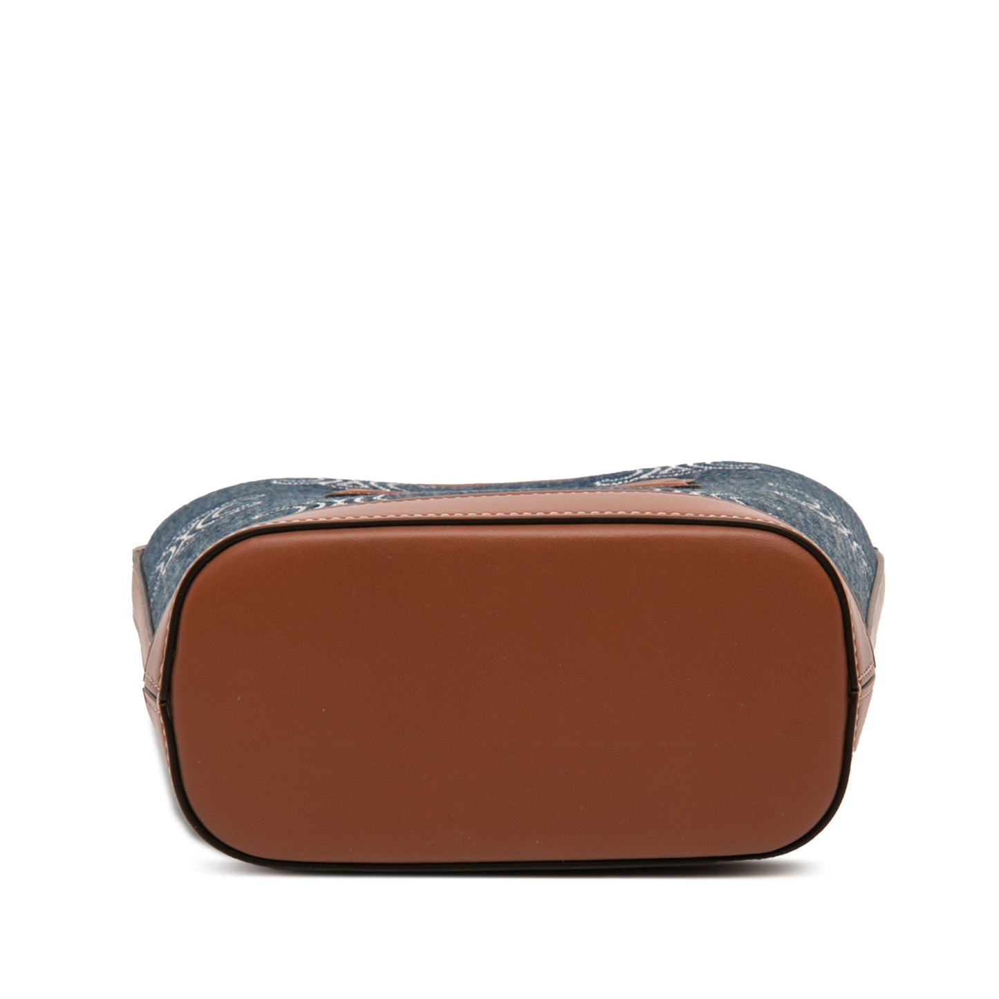 Celine Small Denim Cuir Triomphe Bucket Bag
