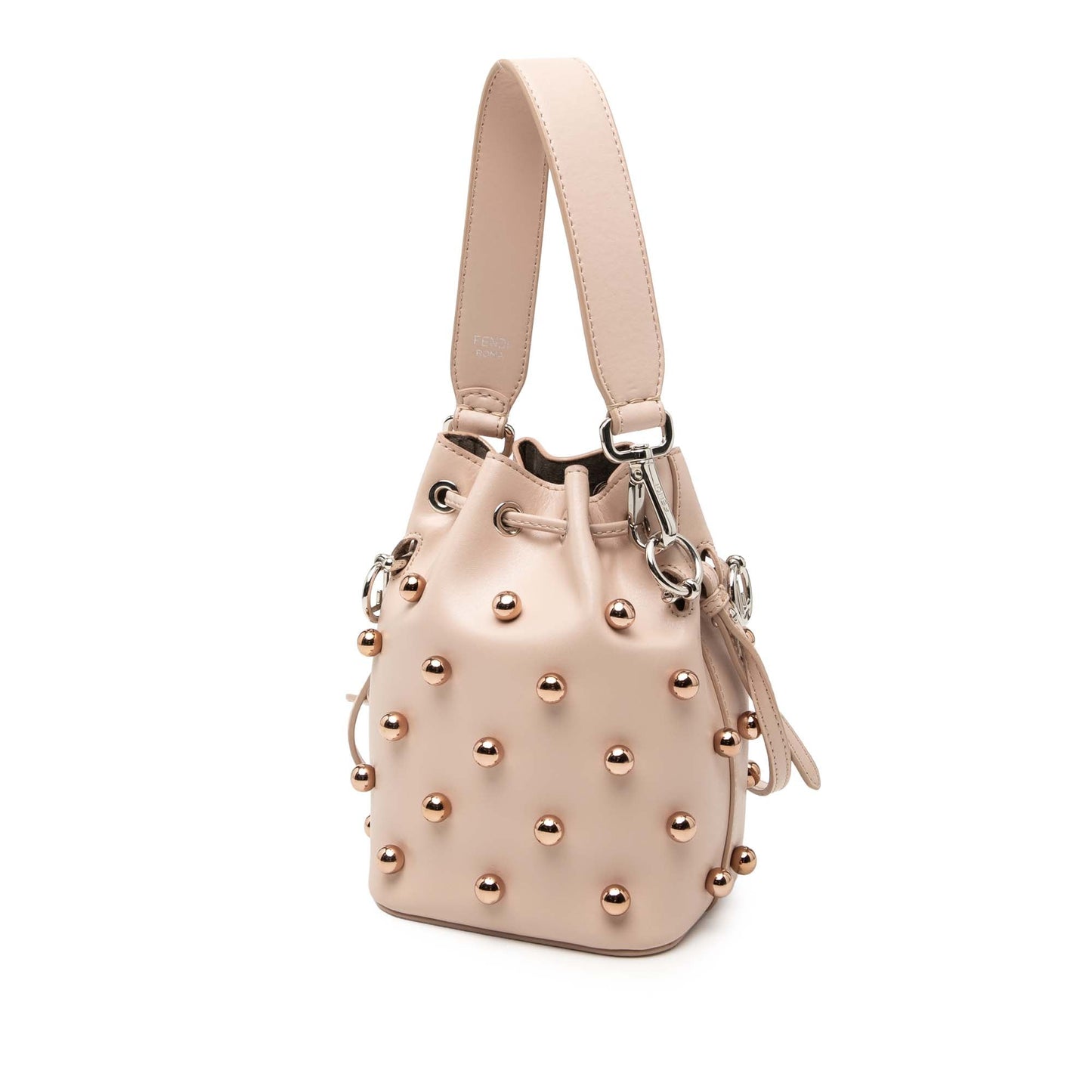 Fendi Mini Studded Calfskin Mon Tresor Bucket Bag