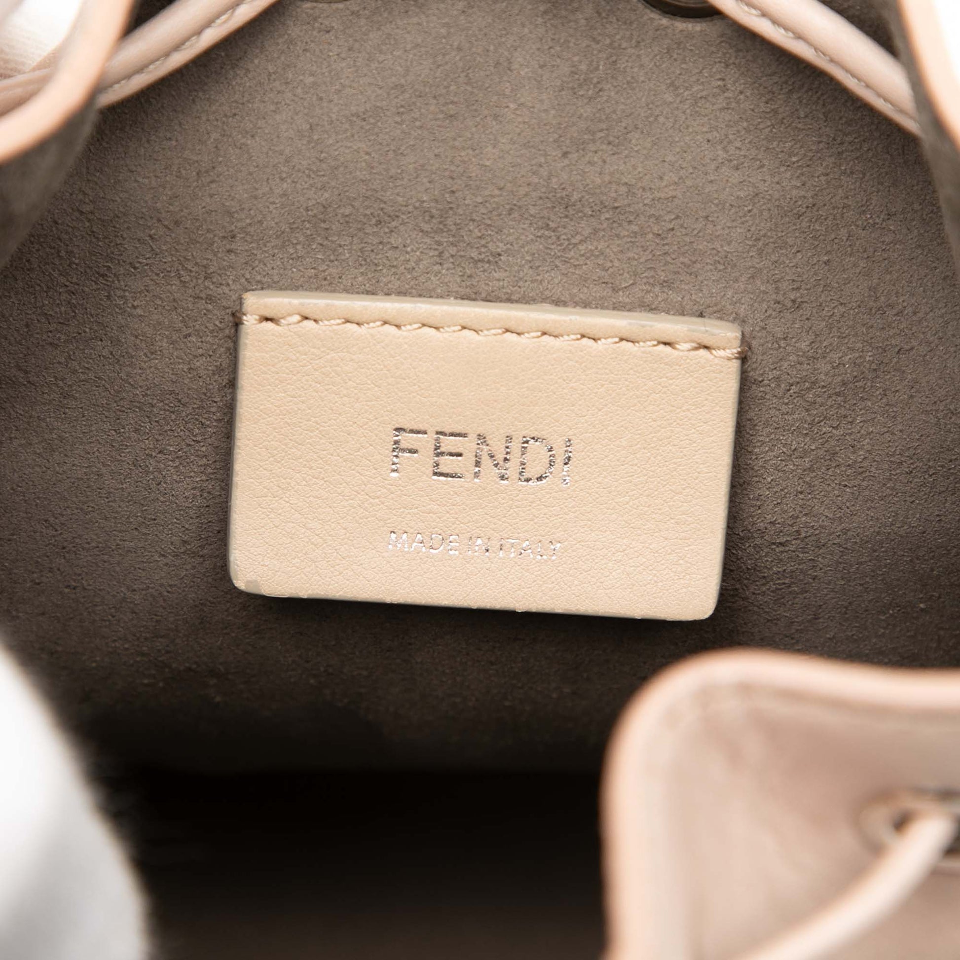 Fendi Mini Studded Calfskin Mon Tresor Bucket Bag