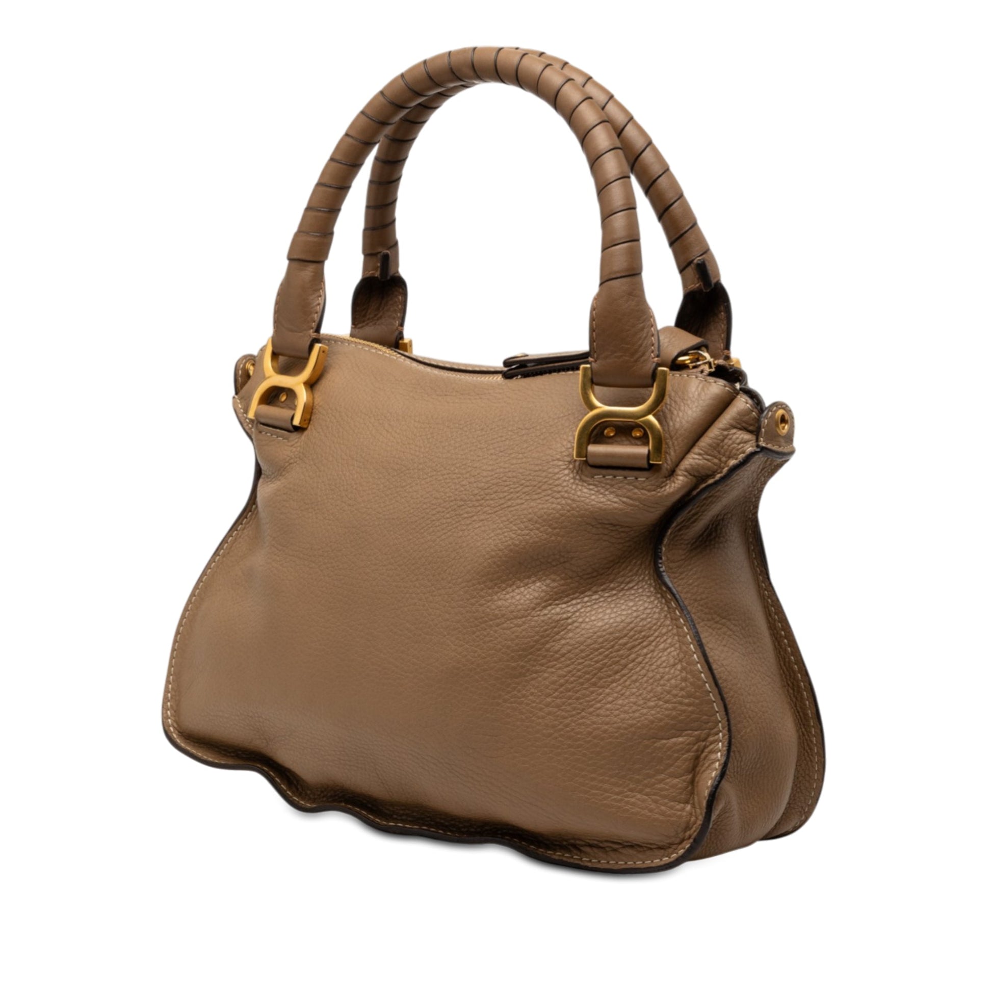 Medium Leather Marcie Satchel
