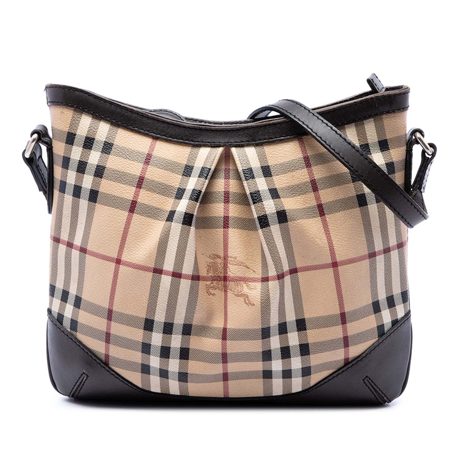 Burberry Medium Haymarket Check Coated Canvas Hartham Crossbody