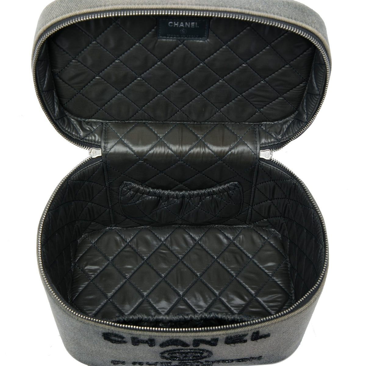 Chanel Denim Sequin Deauville Vanity Bag