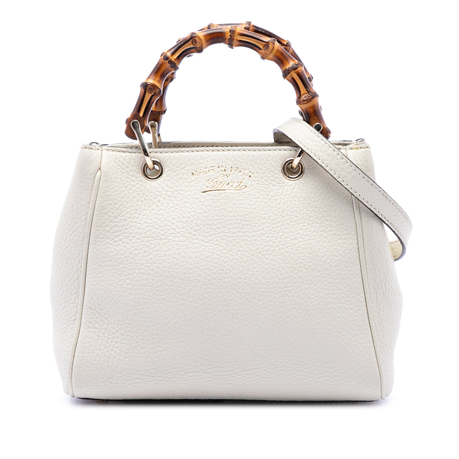 Gucci Mini Calfskin Bamboo Shopper Satchel