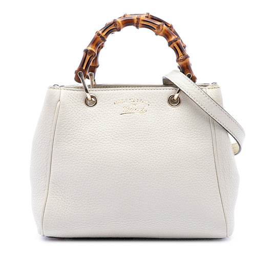 Gucci Mini Calfskin Bamboo Shopper Satchel