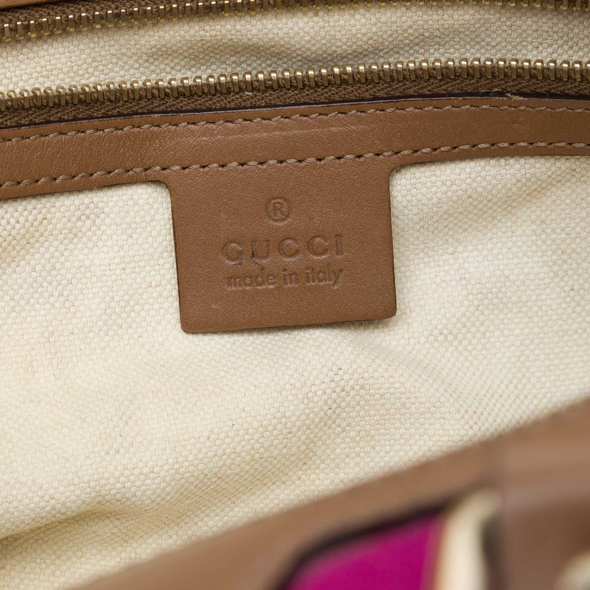 Gucci Small GG Canvas Web Joy Boston Bag — Beige