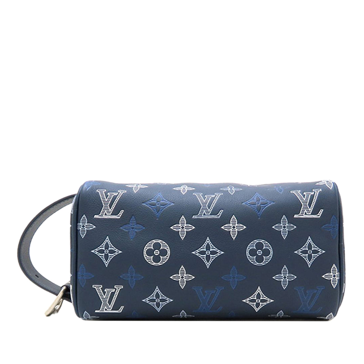 Louis Vuitton Monogram Shadow Locker Dopp Kit — Blue