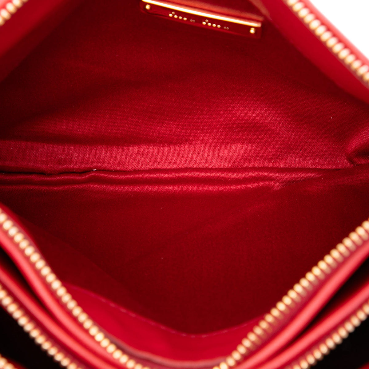 Miu Miu Matelasse Nappa Double Zip Crossbody — Red
