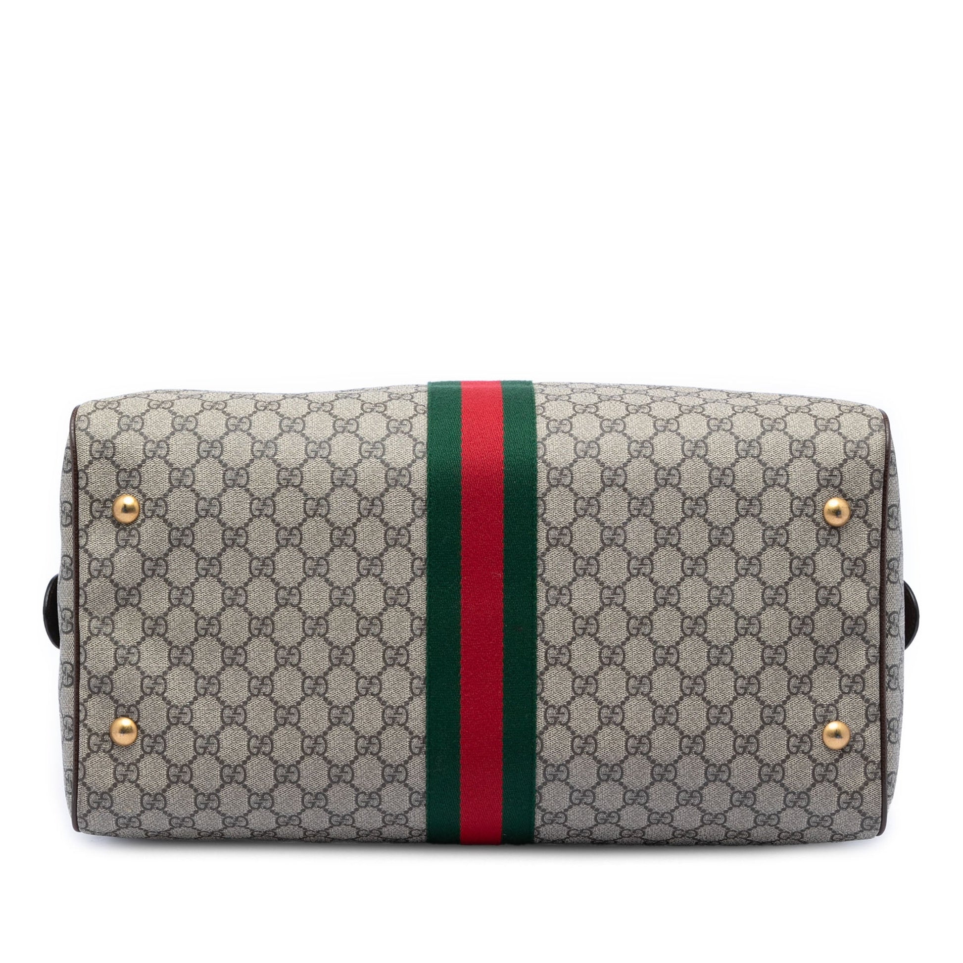 Gucci Medium GG Supreme Web Ophidia Carry On Duffle Bag