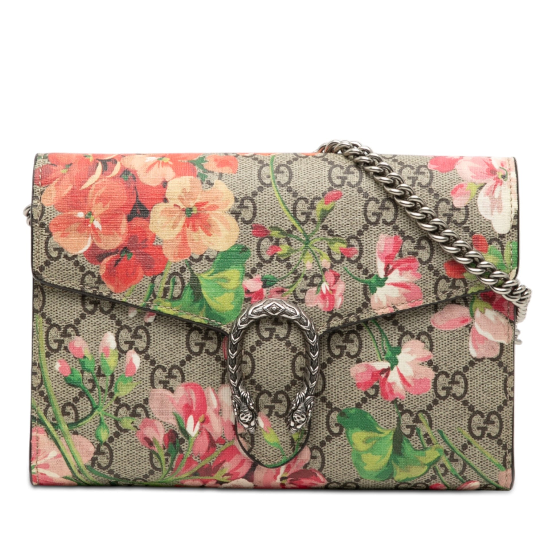 Gucci GG Supreme Blooms Dionysus Wallet on Chain