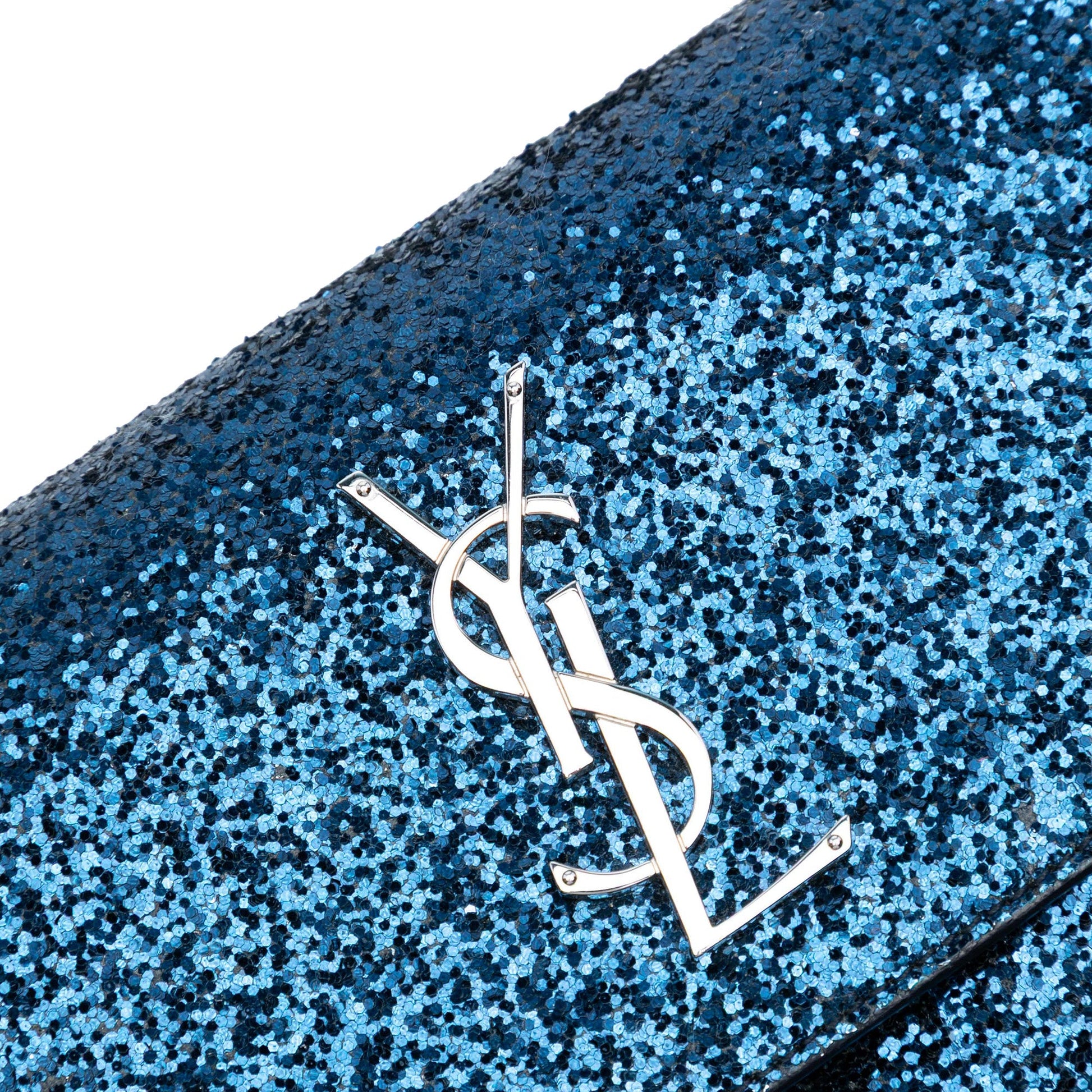 Saint Laurent Small Glitter Leather Monogram Sunset Crossbody
