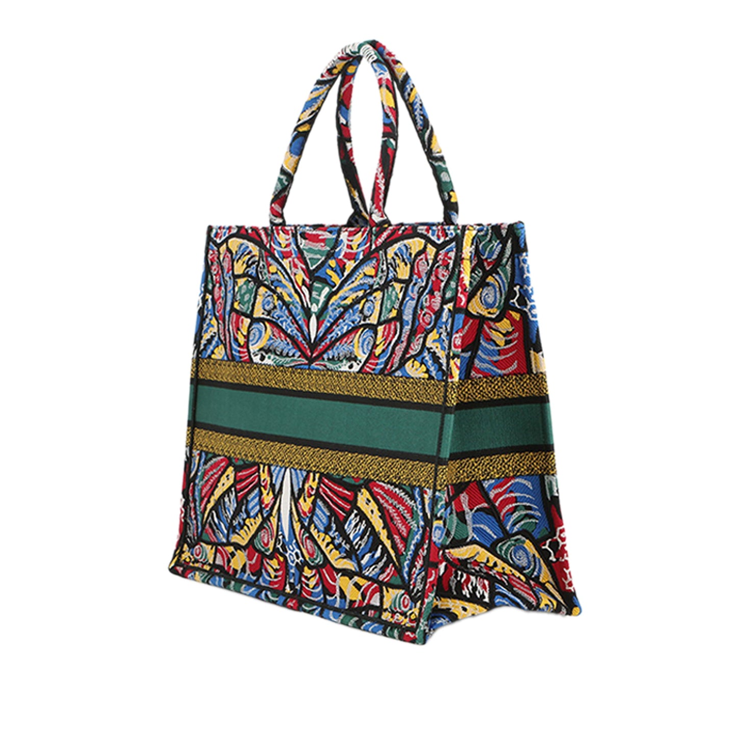 Dior Large Embroidered Canvas Butterfly Book Tote