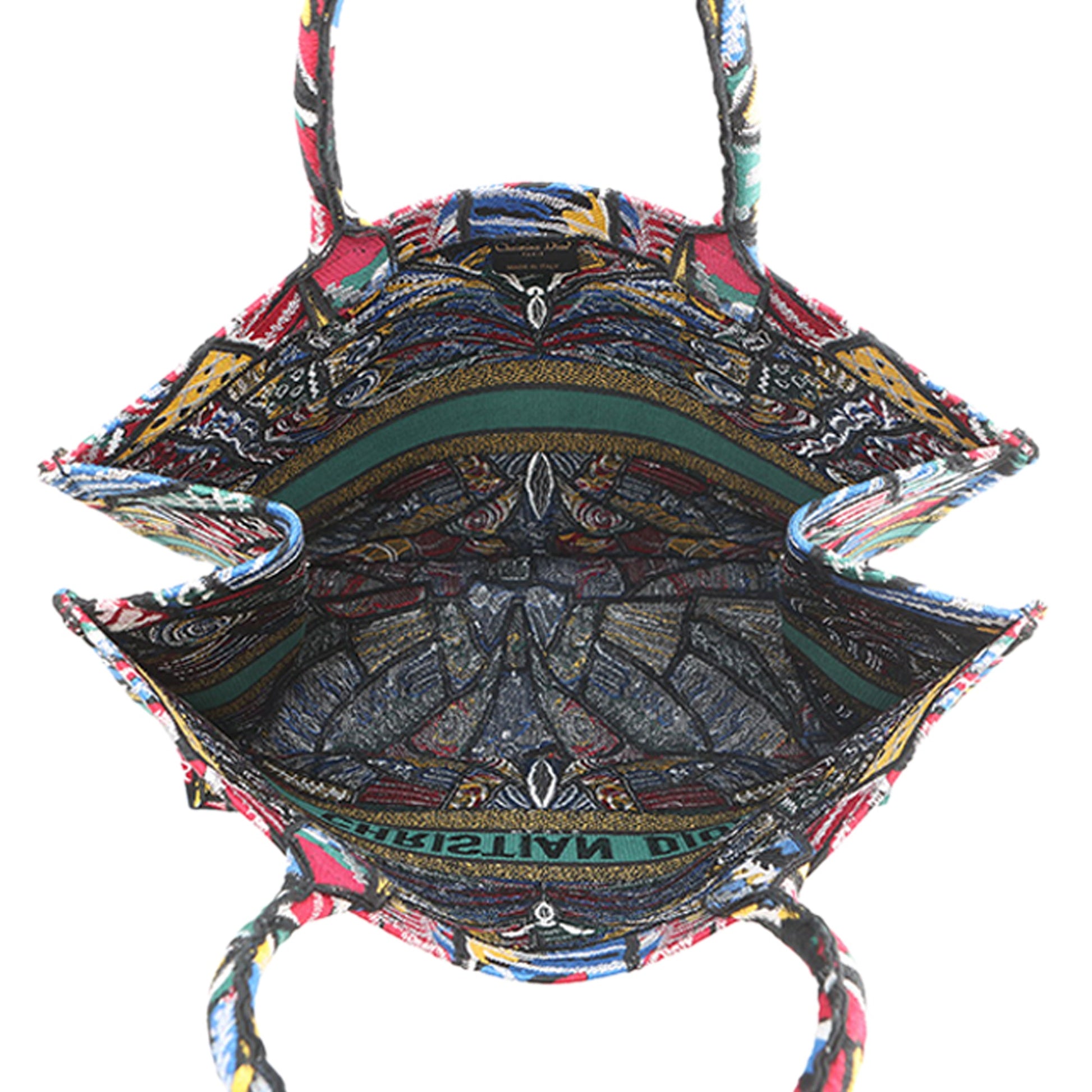 Dior Large Embroidered Canvas Butterfly Book Tote