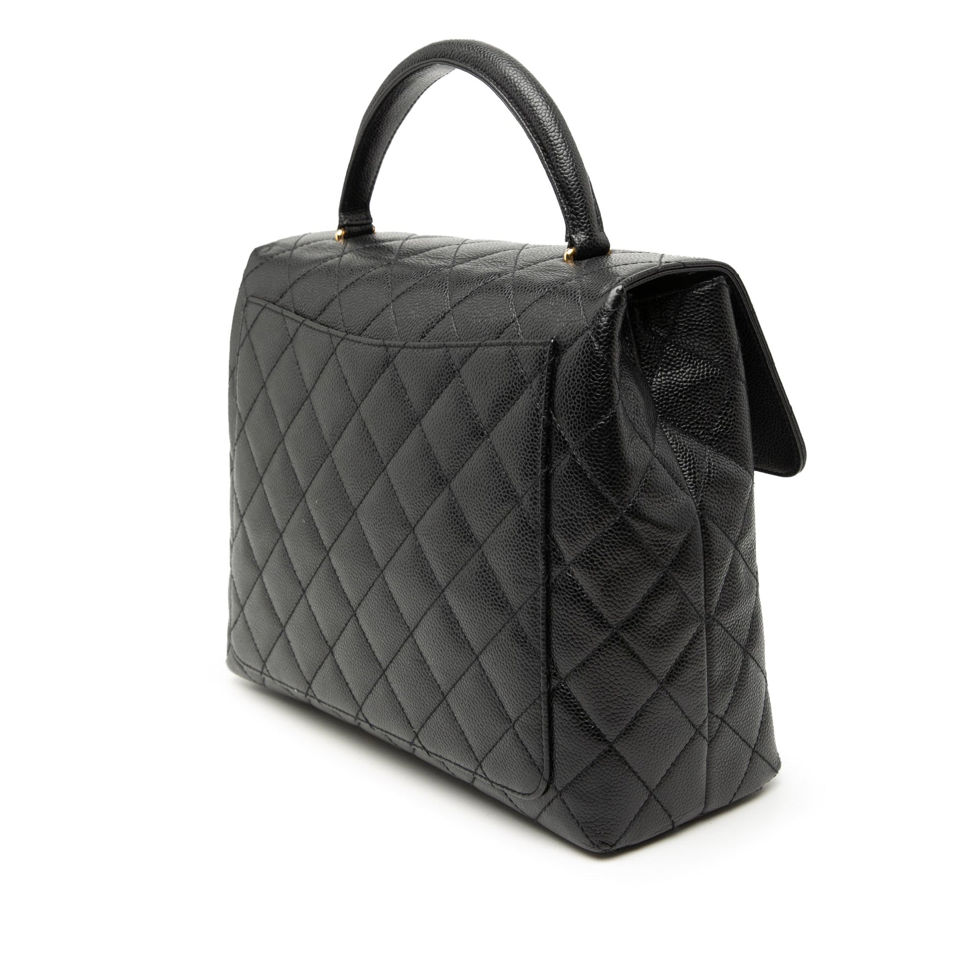 CC Quilted Caviar Kelly Top Handle Bag