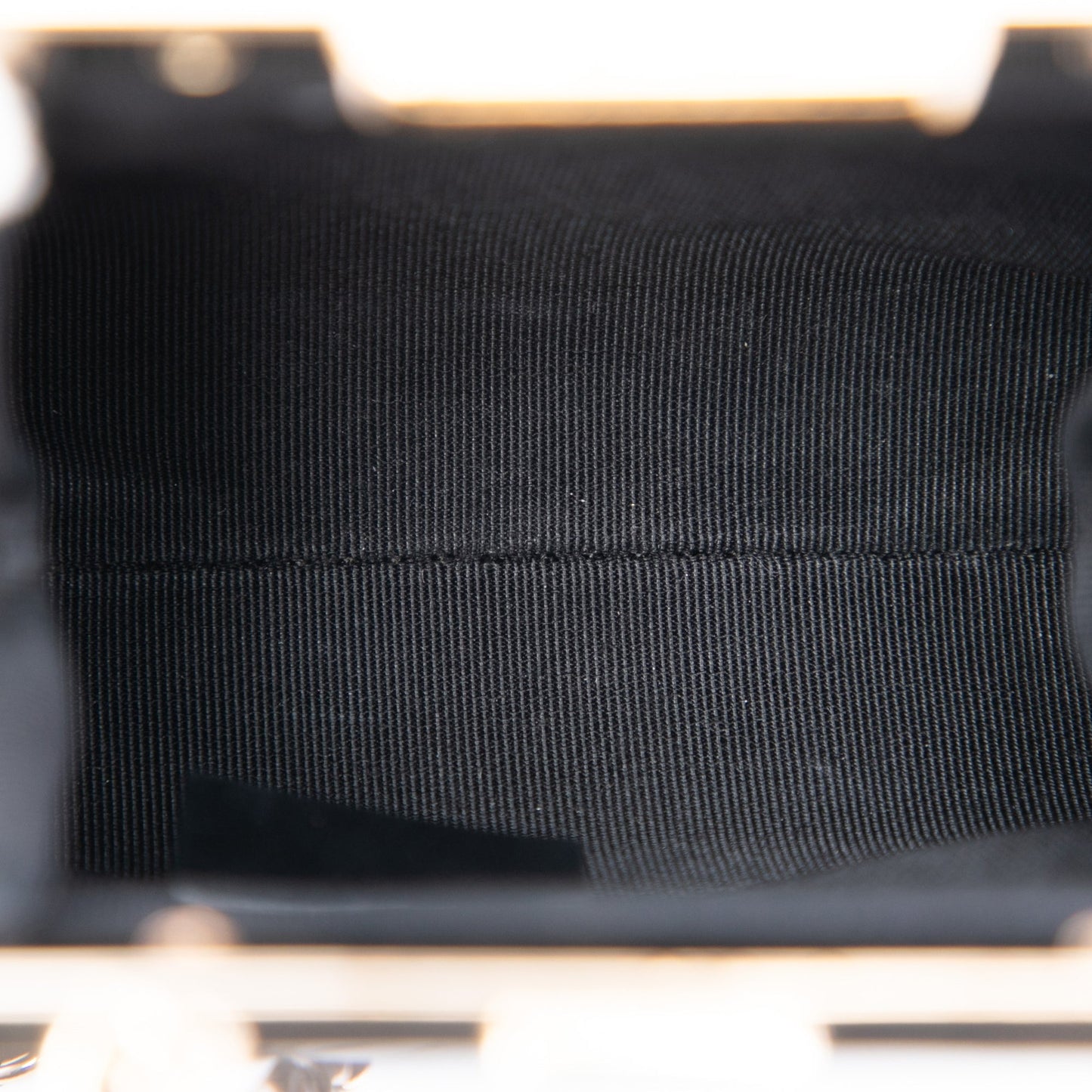 Chanel Quilted Aged Lambskin Kiss Lock Clutch with Chain