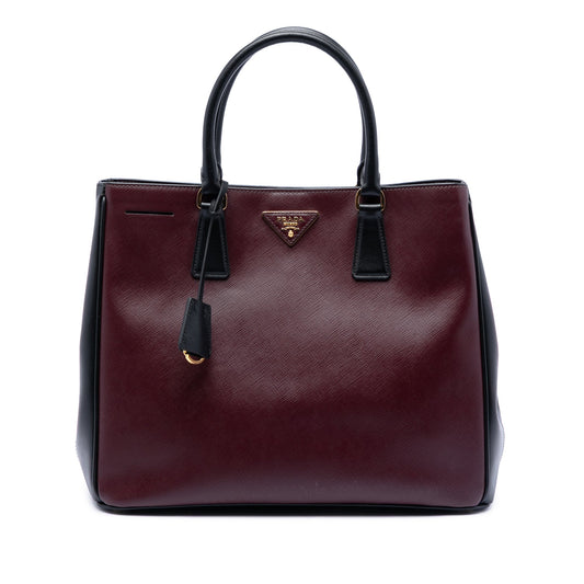 Prada Medium Bicolor Saffiano Lux Galleria Satchel