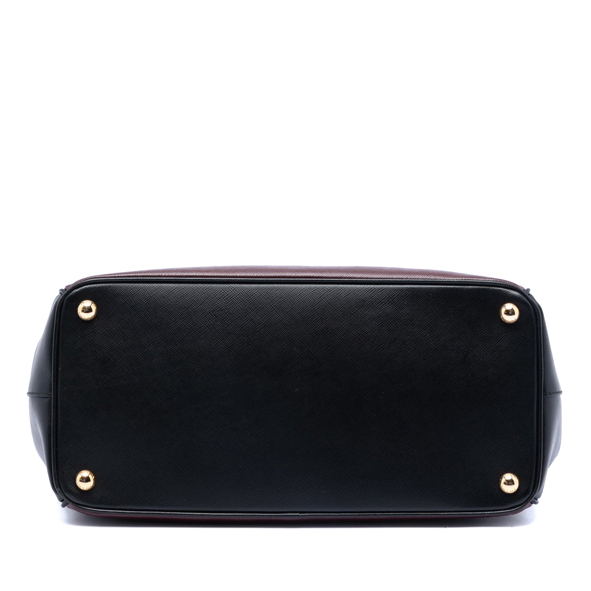 Prada Medium Bicolor Saffiano Lux Galleria Satchel