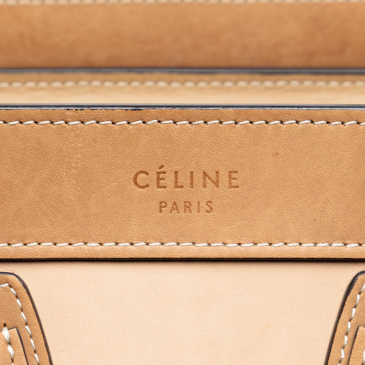 Celine Nano Tricolor Leather Luggage Tote